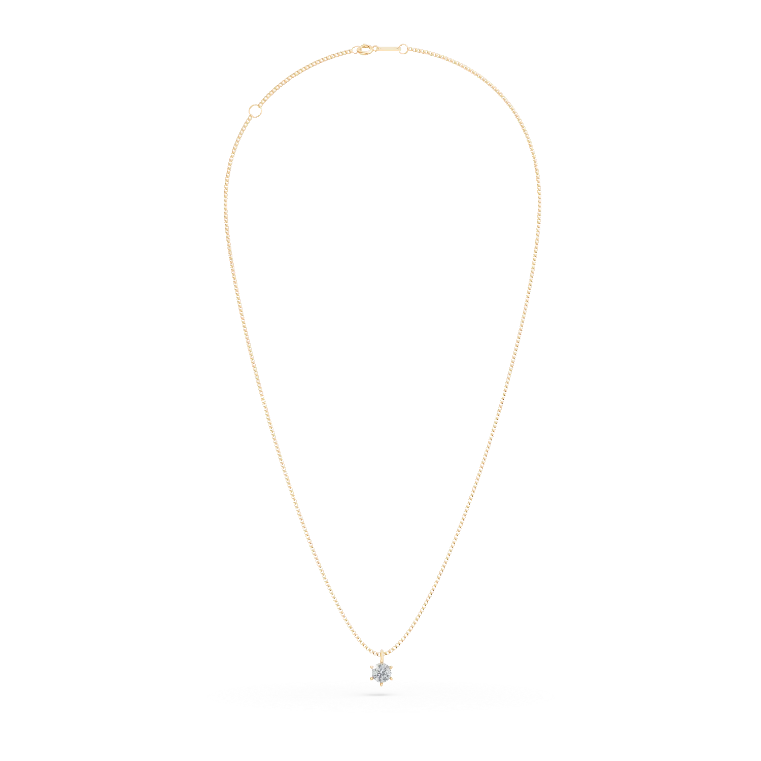 Yellow gold pendant necklace