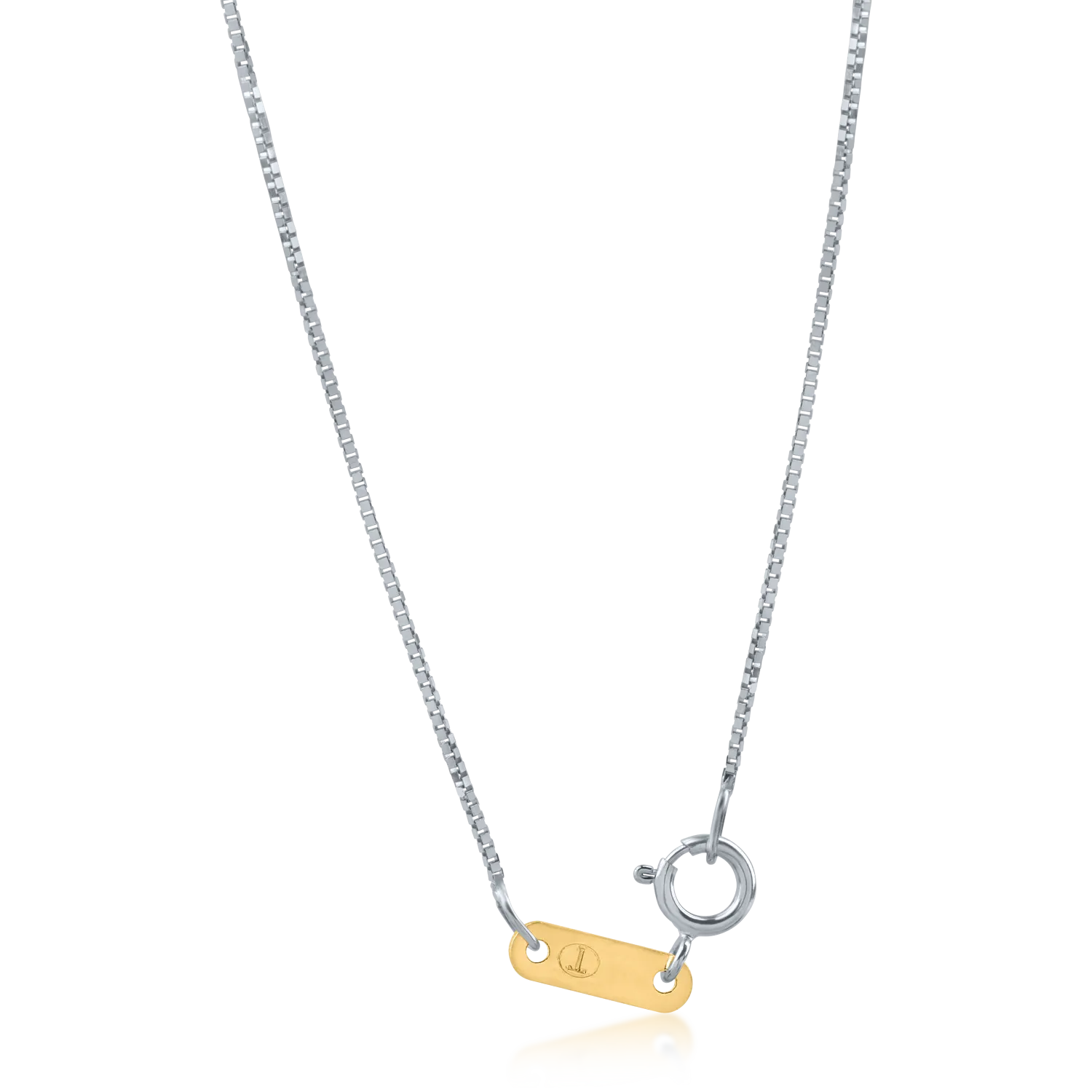 White-yellow gold pendant necklace