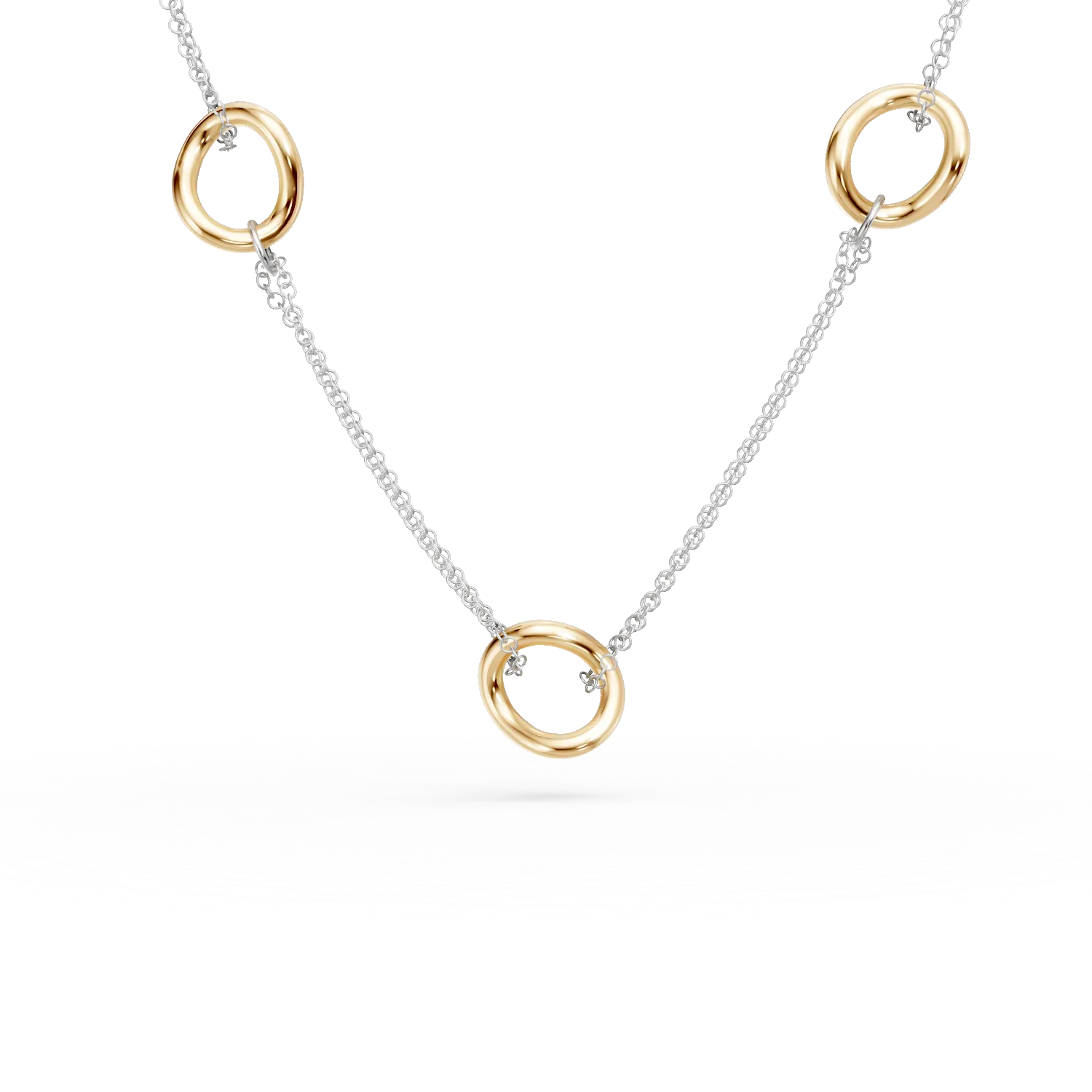 White-yellow gold pendant chain-159809