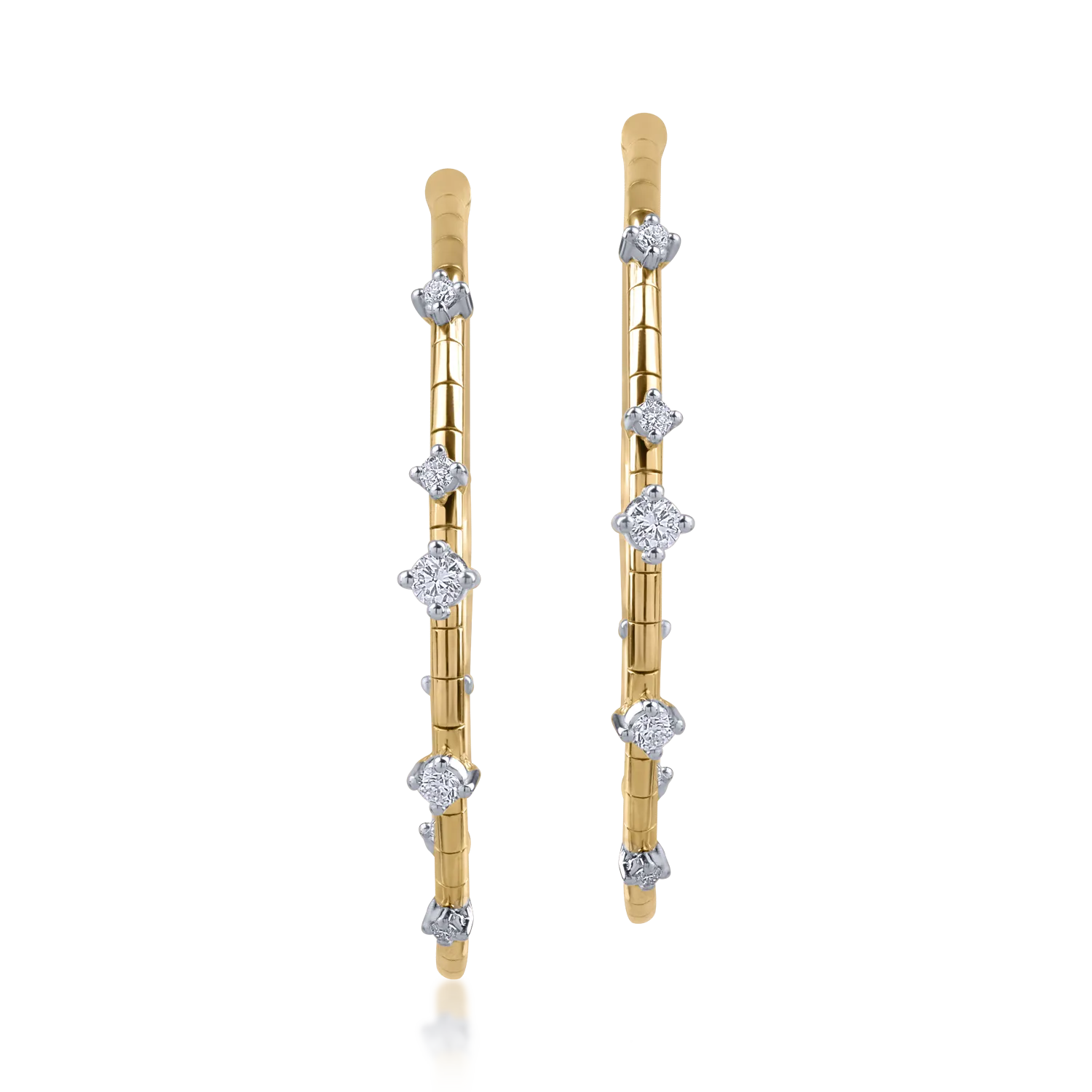 Cercei din aur galben cu diamante de 0.49ct-159917