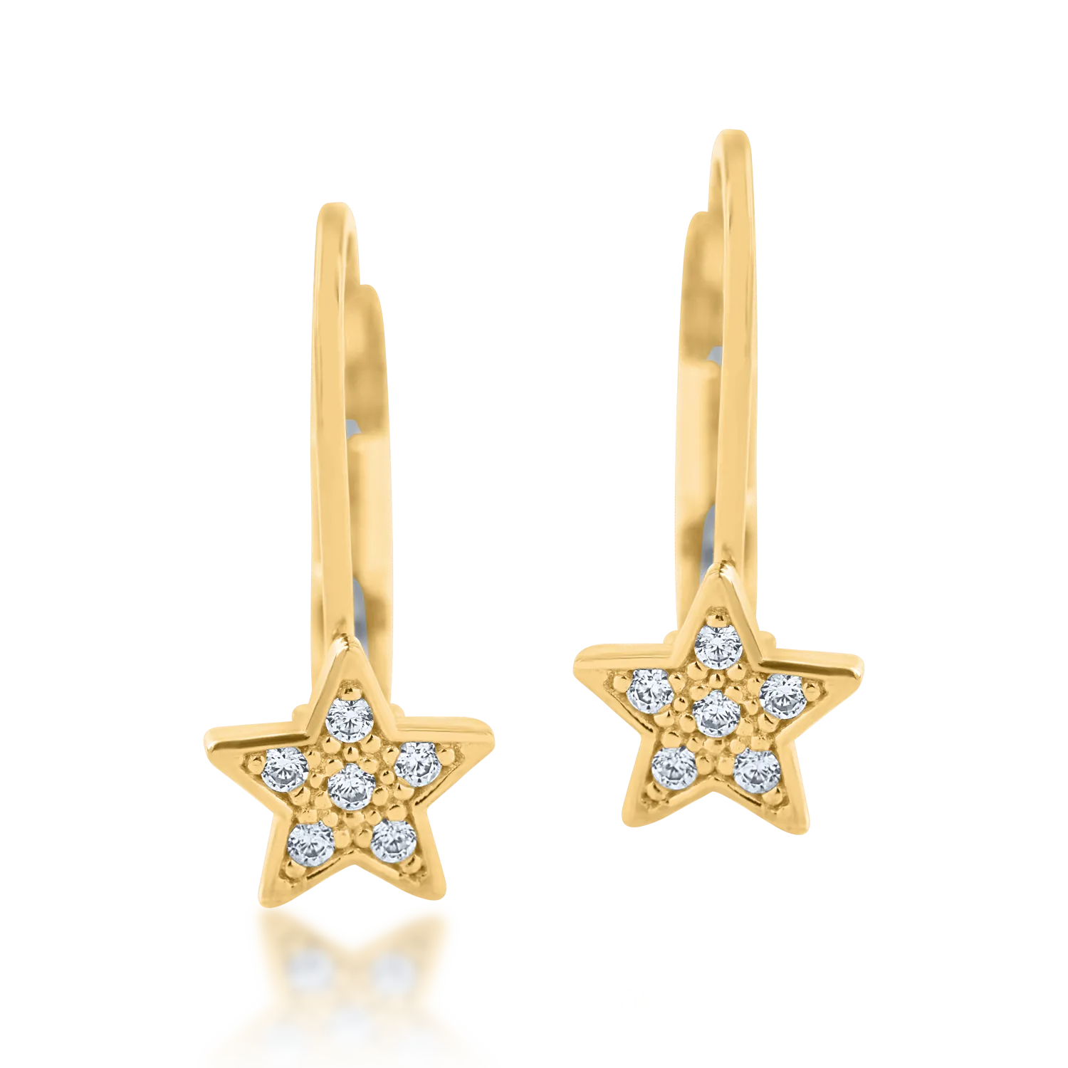 Yellow gold earrings
