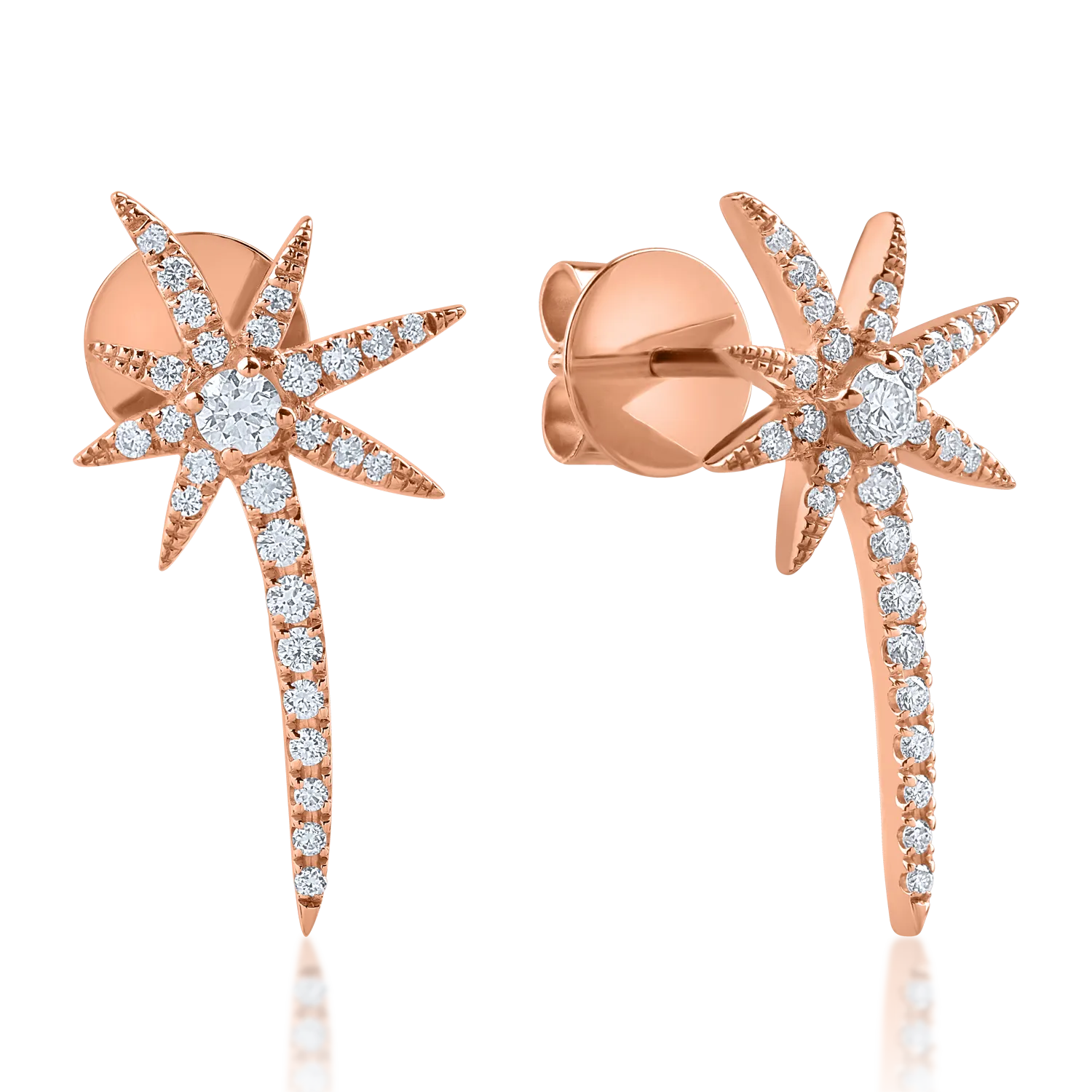 Rose gold earrings with 0.47ct diamonds