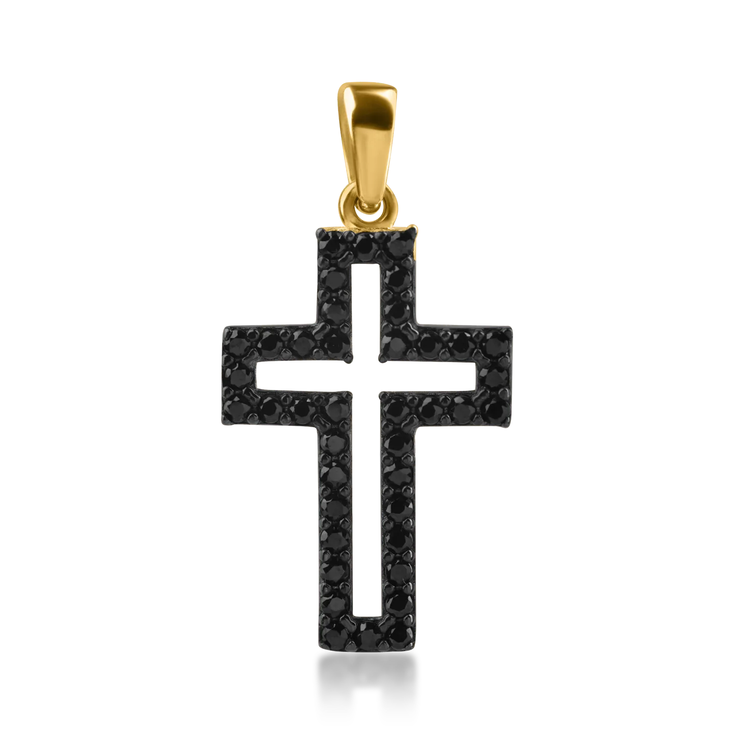 Yellow gold cross pendant