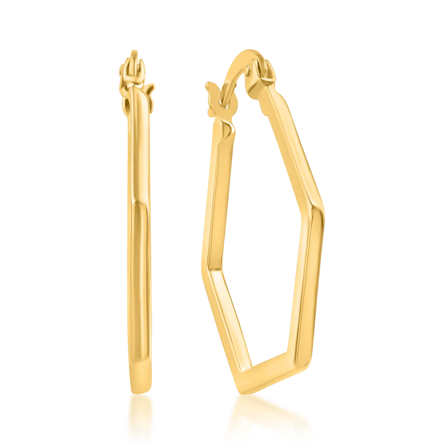 Yellow gold earrings