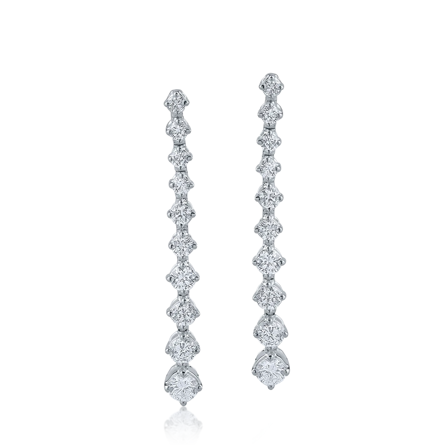Cercei din aur alb cu diamante de 1.14 ct-160033