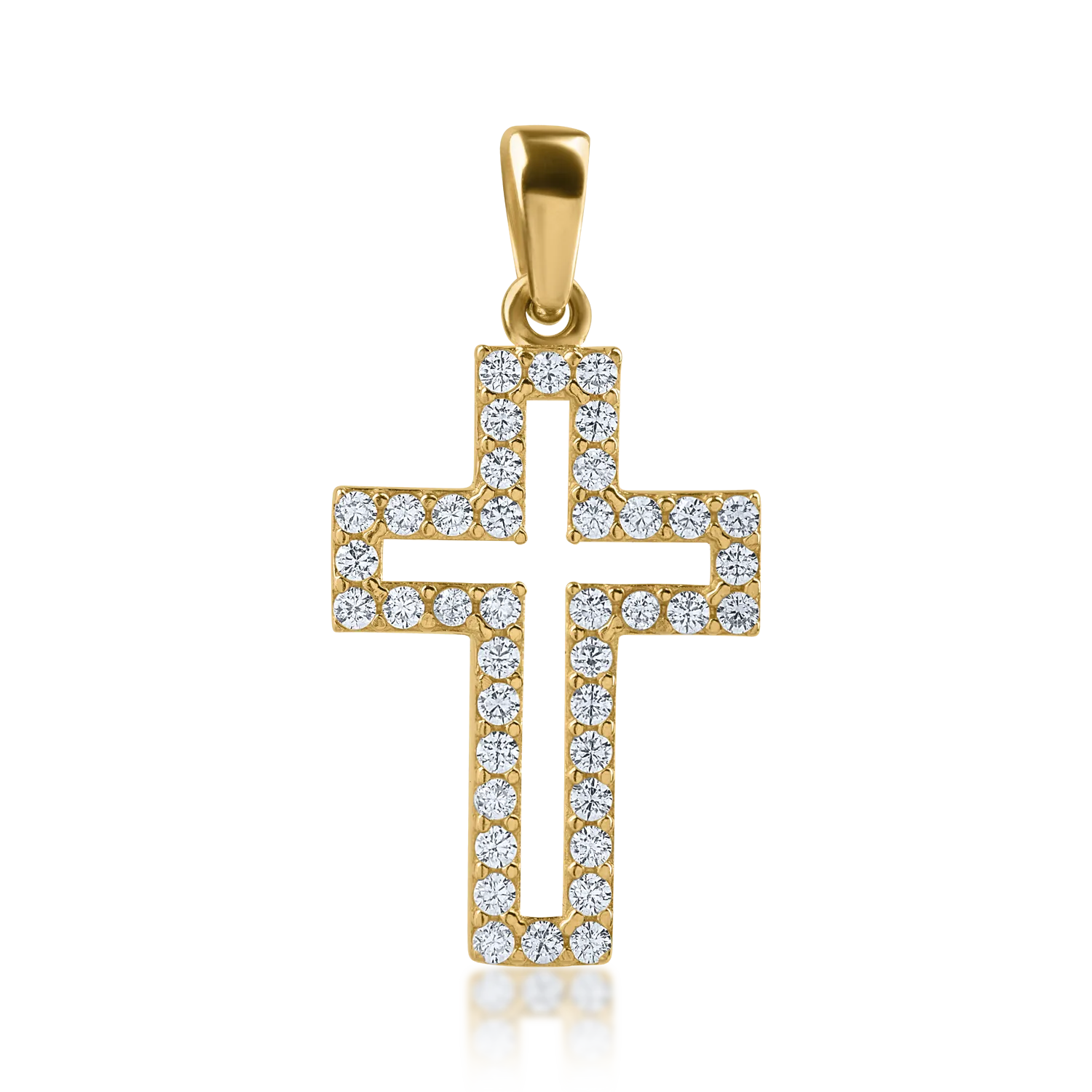 Krzyżyk z żółtego złota