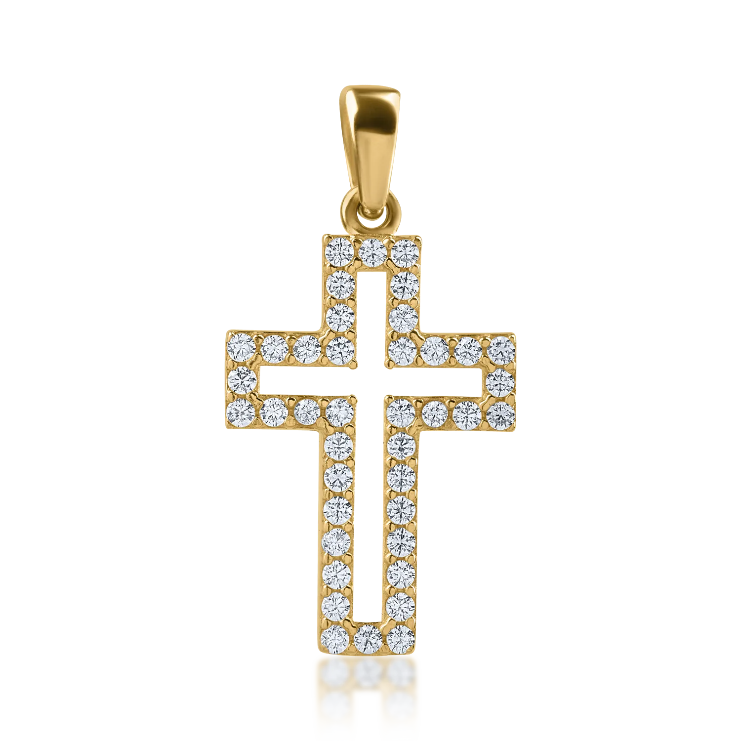 Yellow gold cross pendant