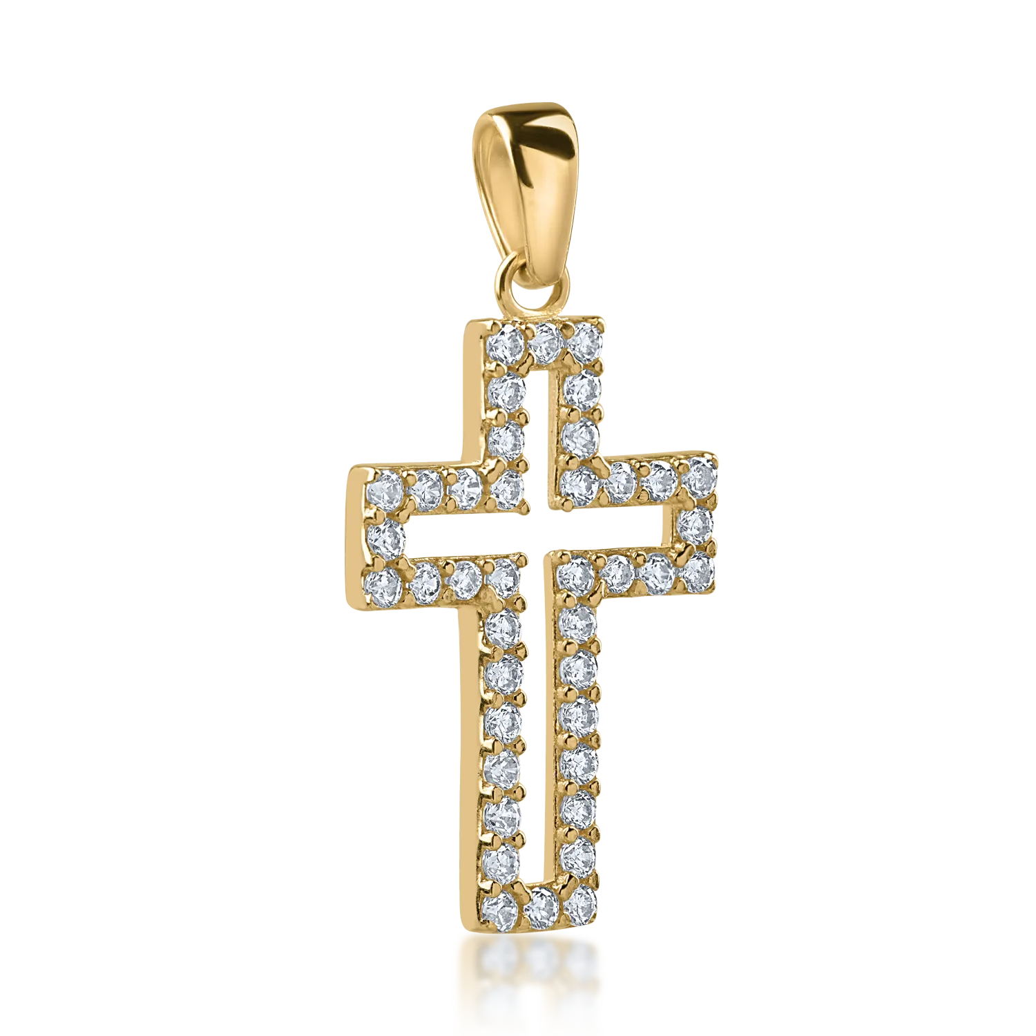 Yellow gold cross pendant