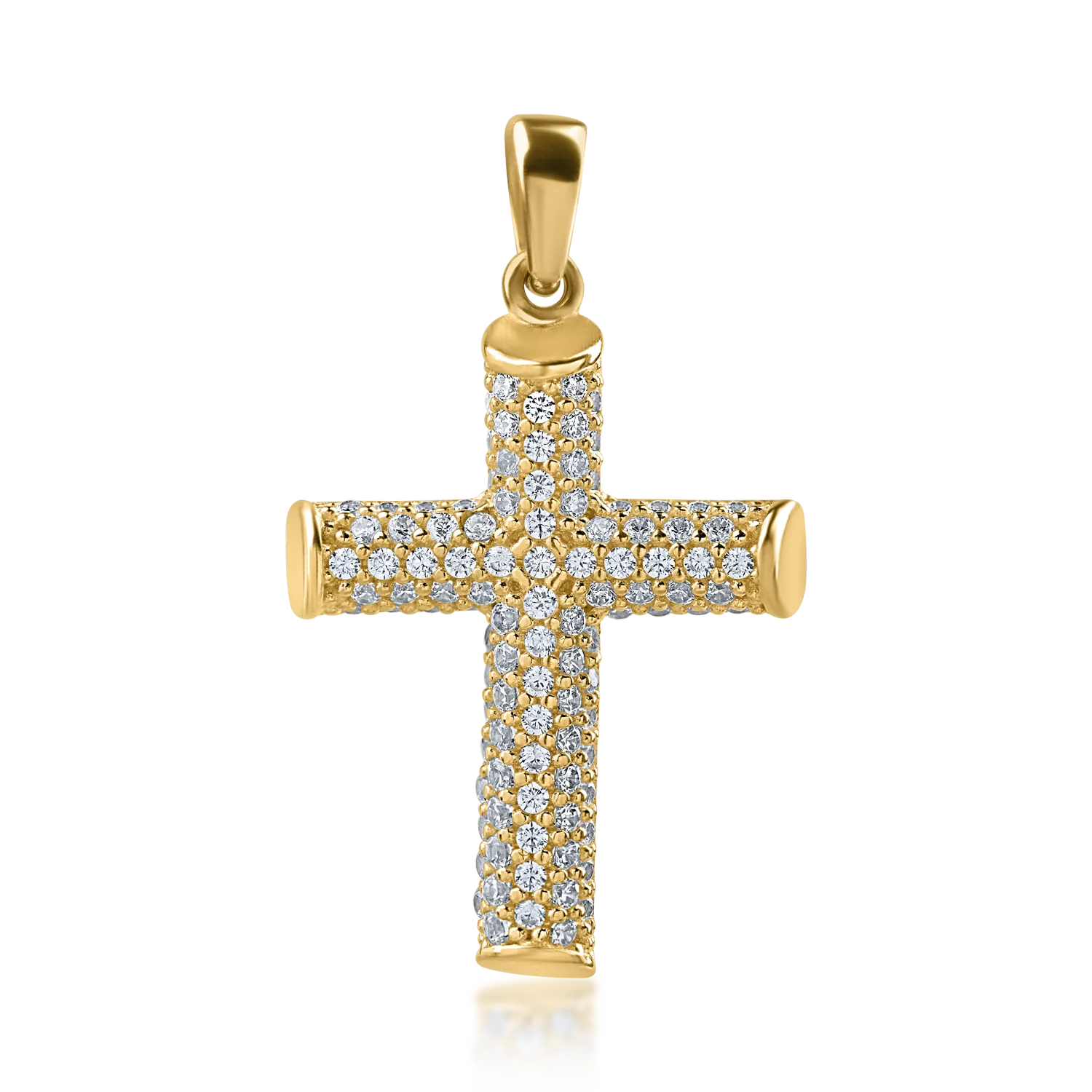 Yellow gold cross pendant