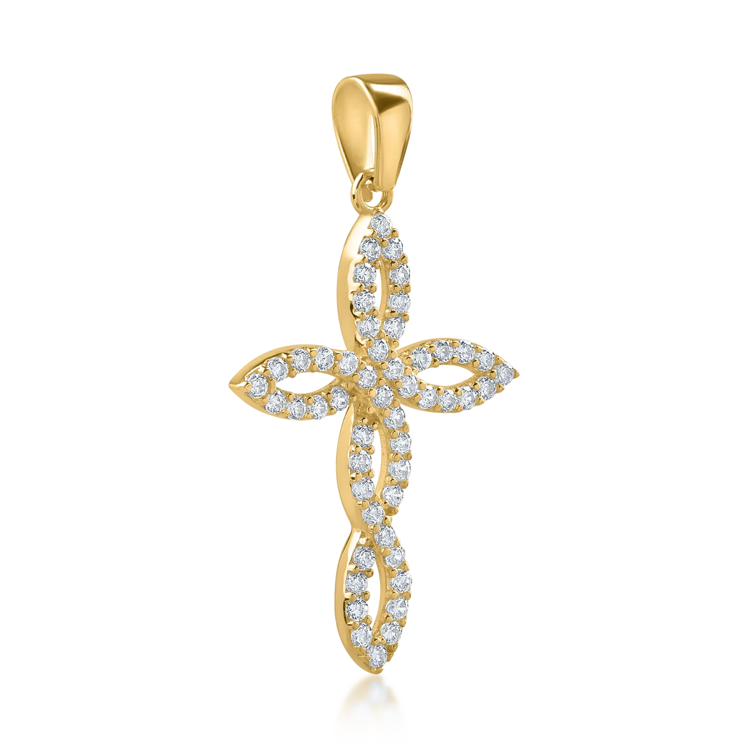 Yellow gold cross pendant