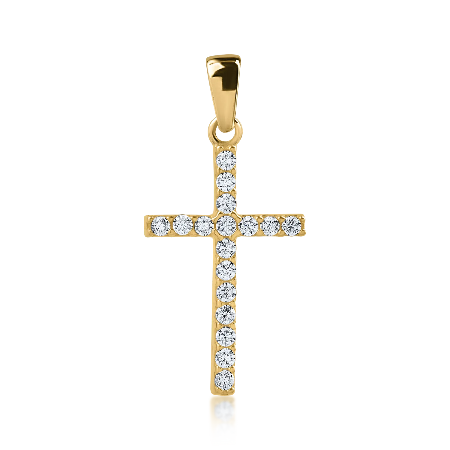 Pandantiv cruce din aur galben