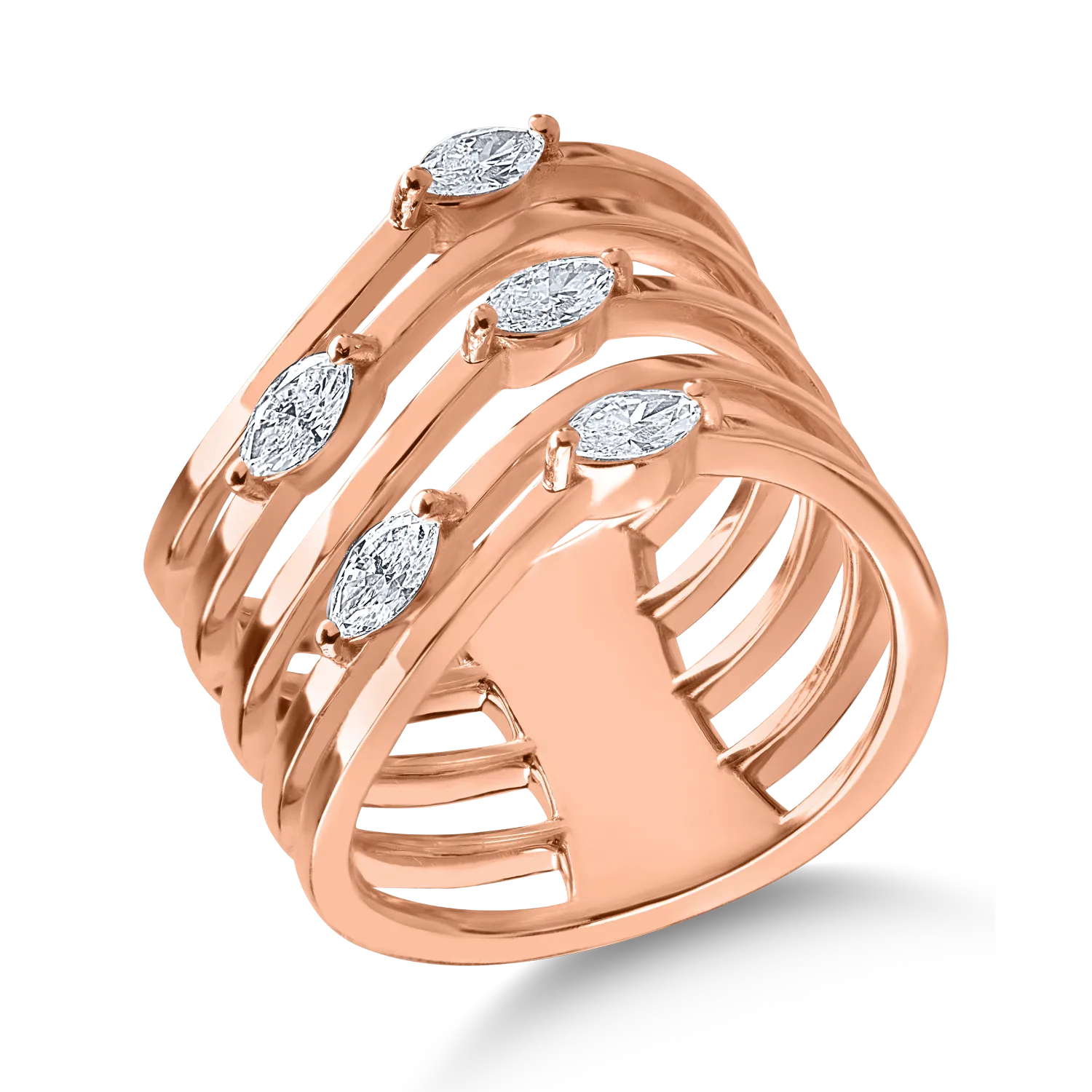 Rose gold ring with 0.62ct diamonds
