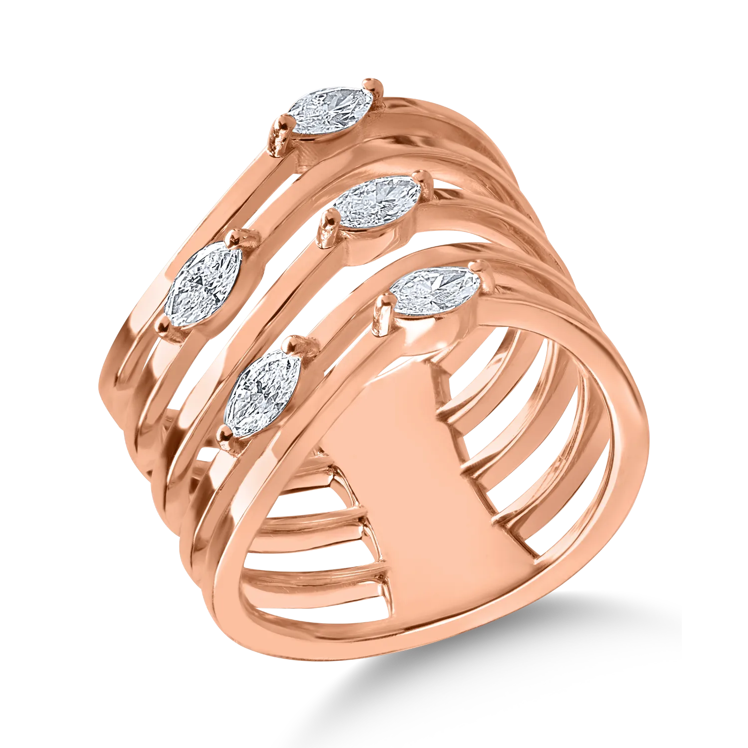 Inel din aur roz cu diamante de 0.62ct-160104