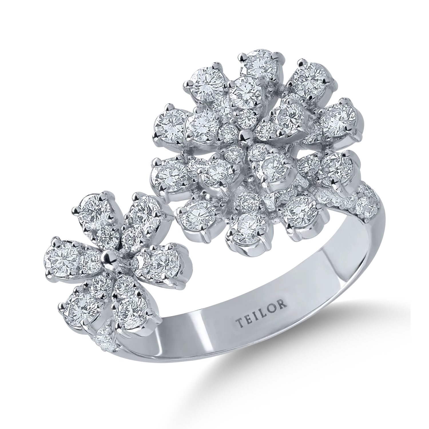 Inel din aur alb cu diamante de 1.56ct-160107
