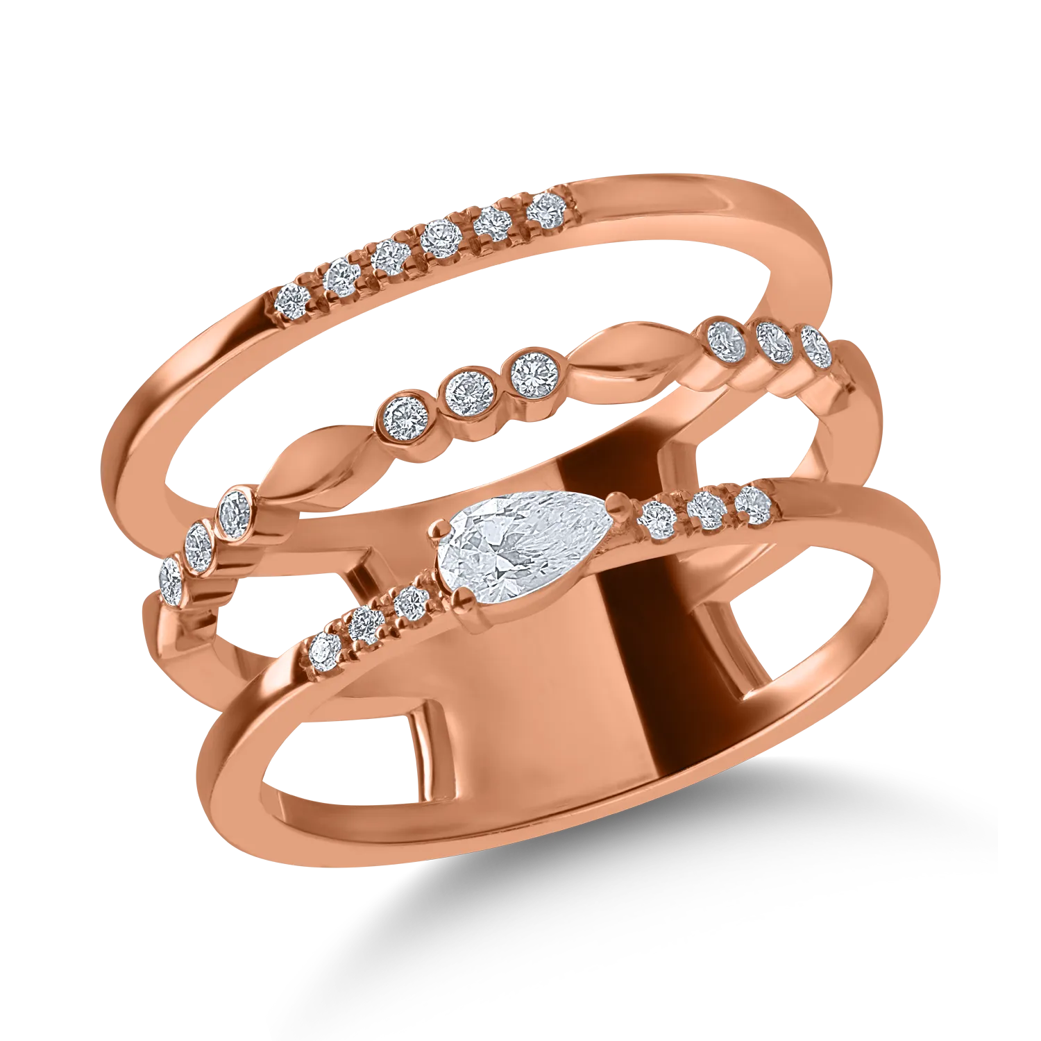 Rose gold ring with 0.29ct diamonds