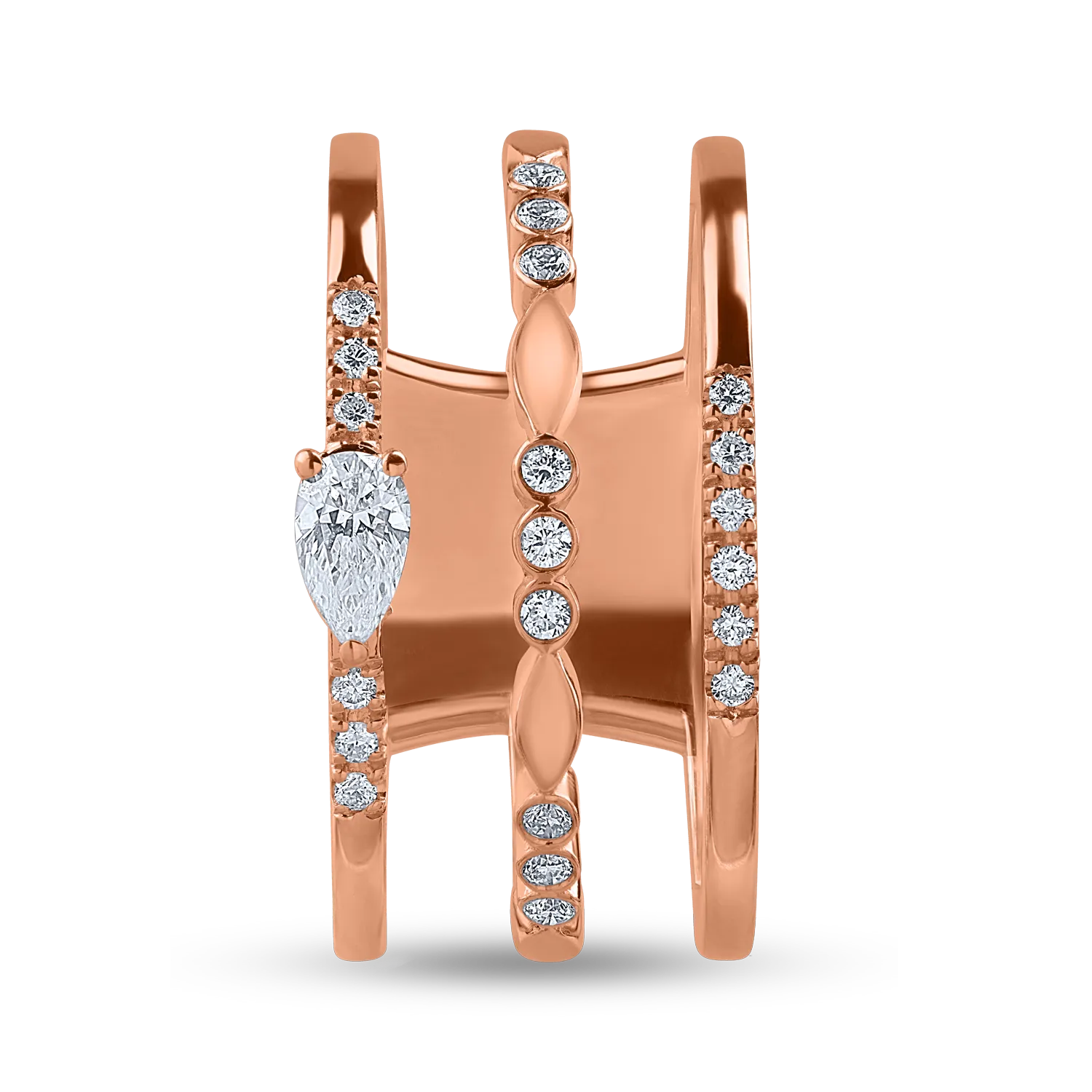 Rose gold ring with 0.29ct diamonds