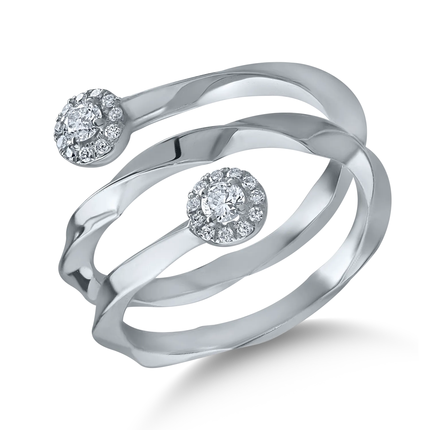 Inel din aur alb cu diamante de 0.24ct-160139