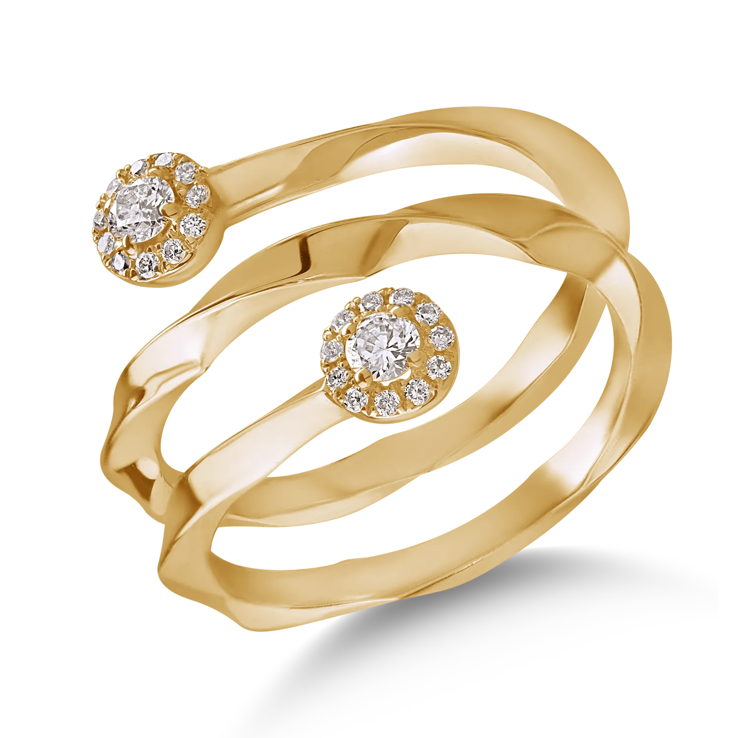 Teilor Inel din aur galben cu diamante de 0.24ct