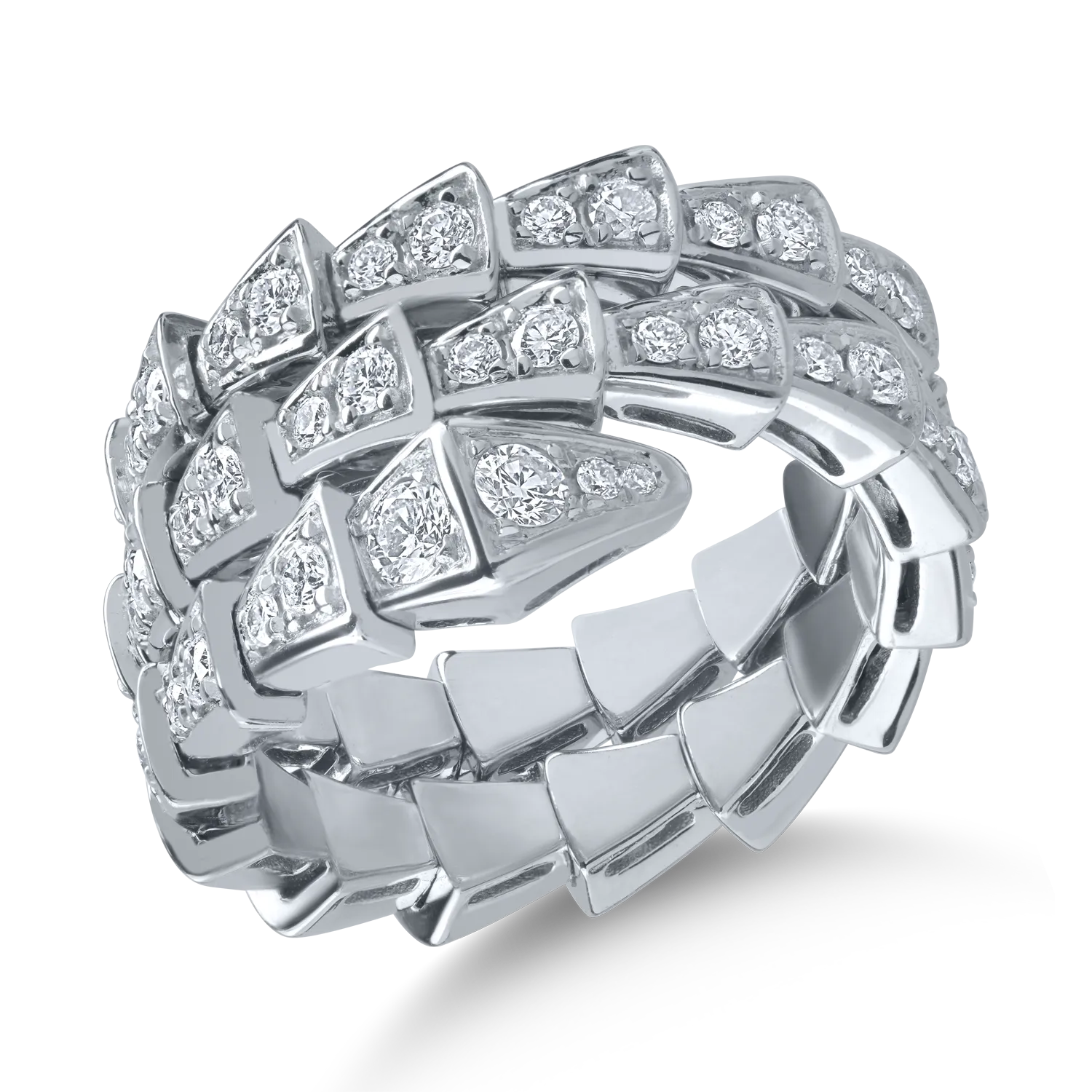 Pierścionek z białego złota z diamentami o masie 1.18ct-160166