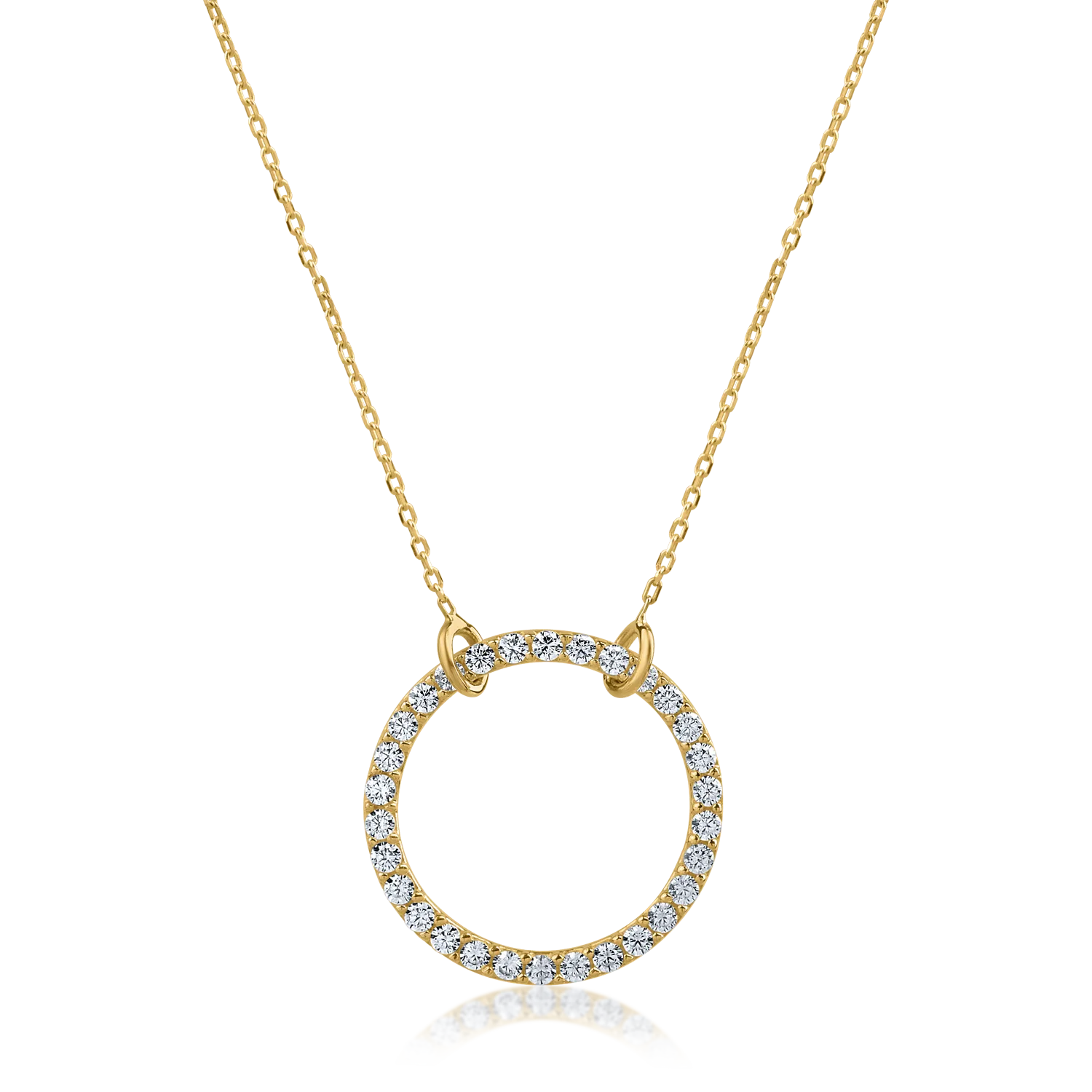 Yellow gold pendant necklace