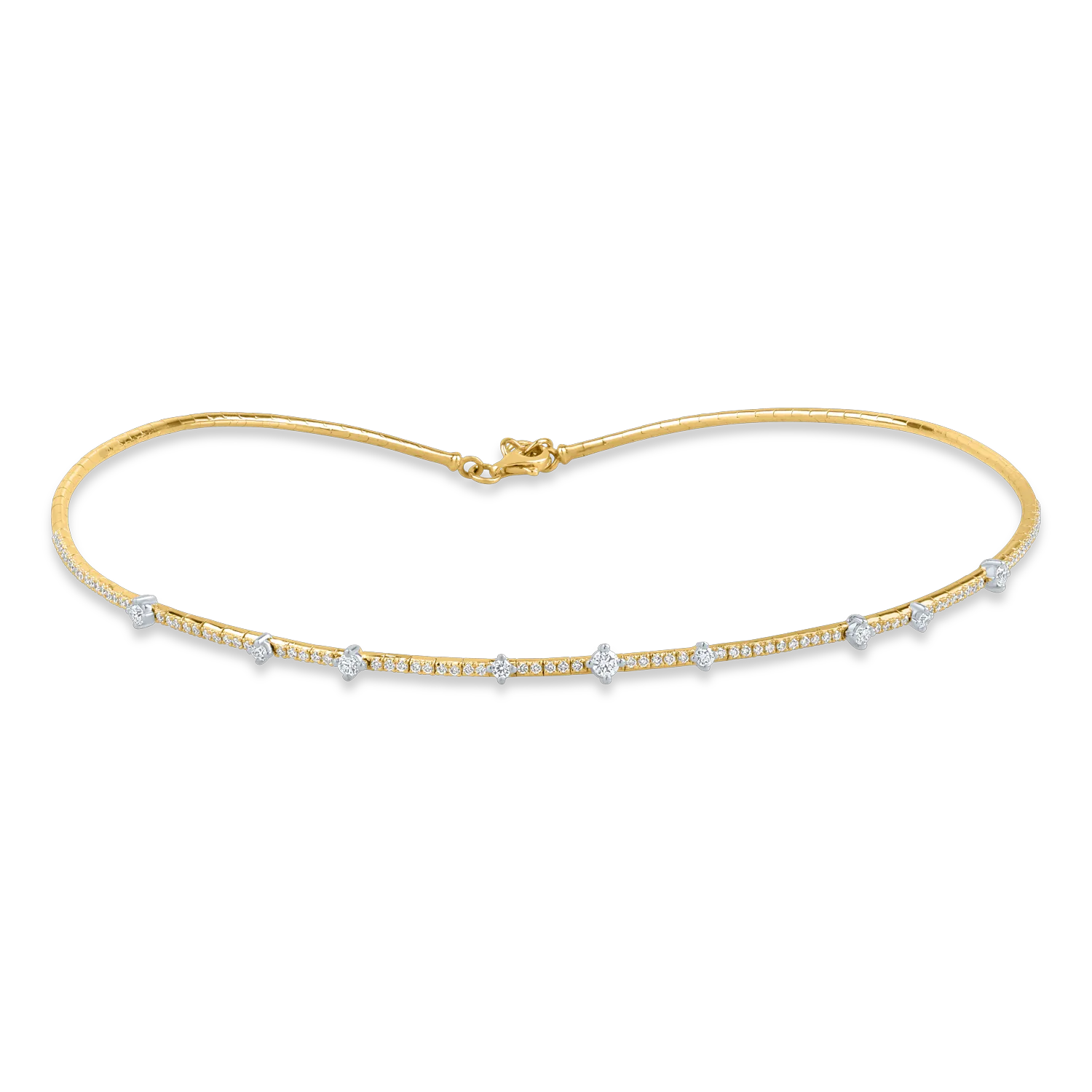 Yellow gold necklace with 1.03ct diamonds