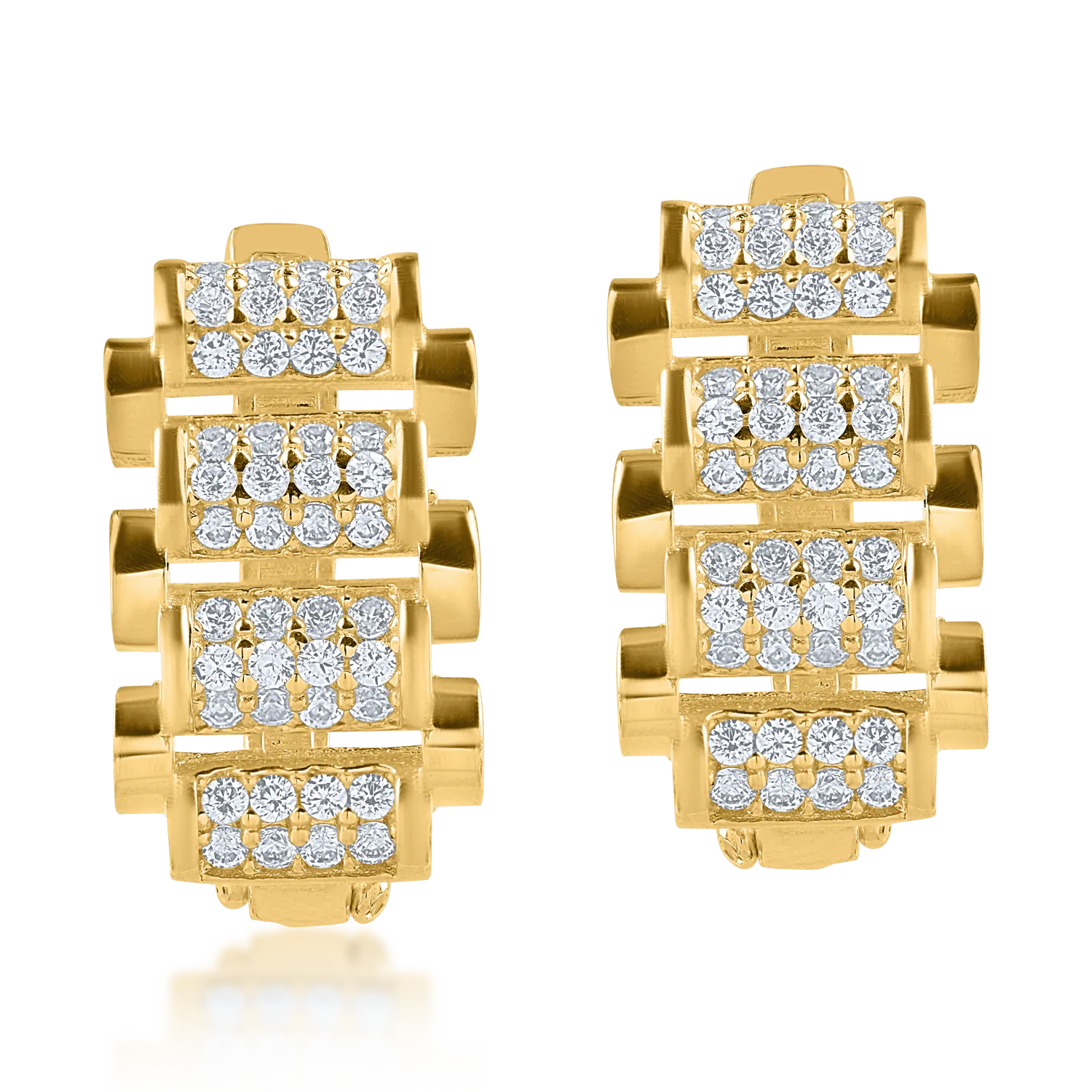 Yellow gold earrings