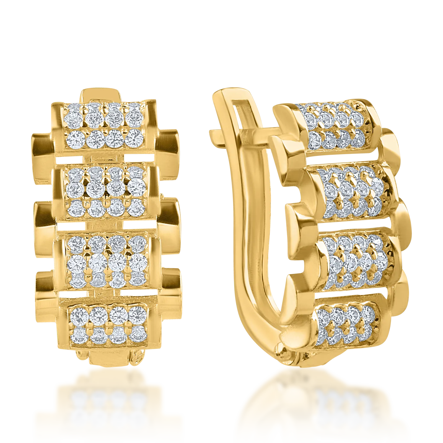 Cercei din aur galben