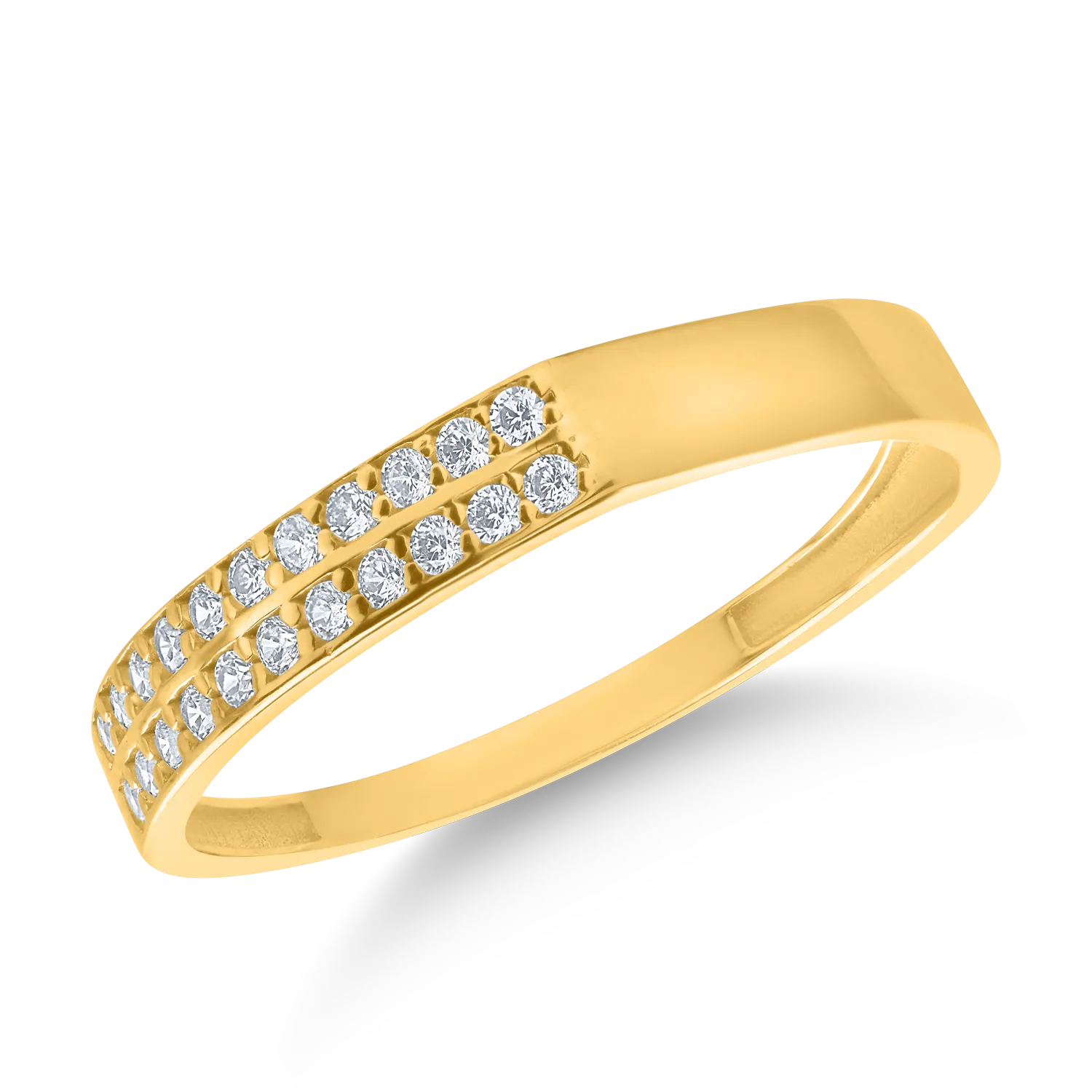 White-yellow gold ring