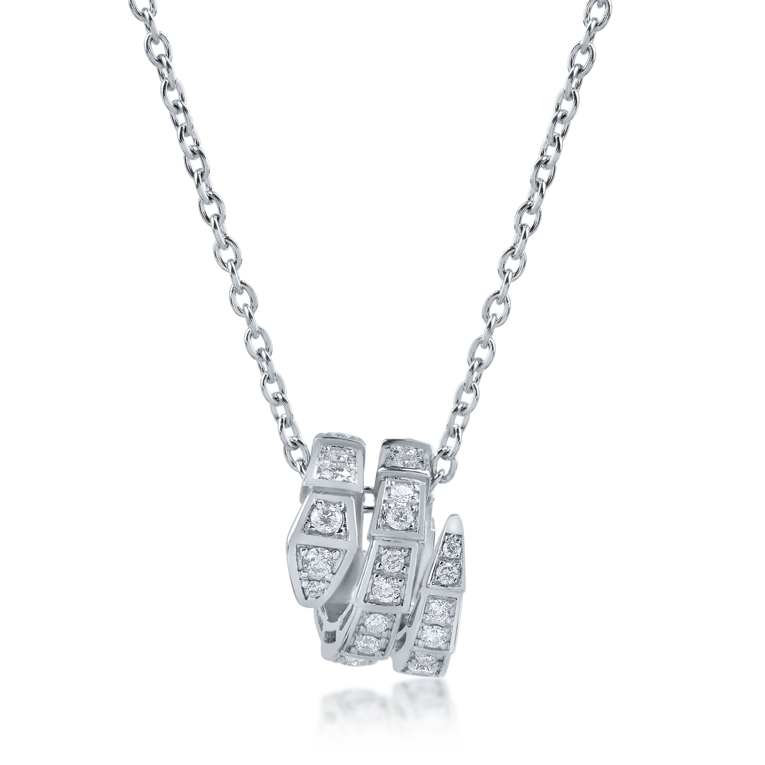 White gold pendant necklace with 0.76ct diamonds