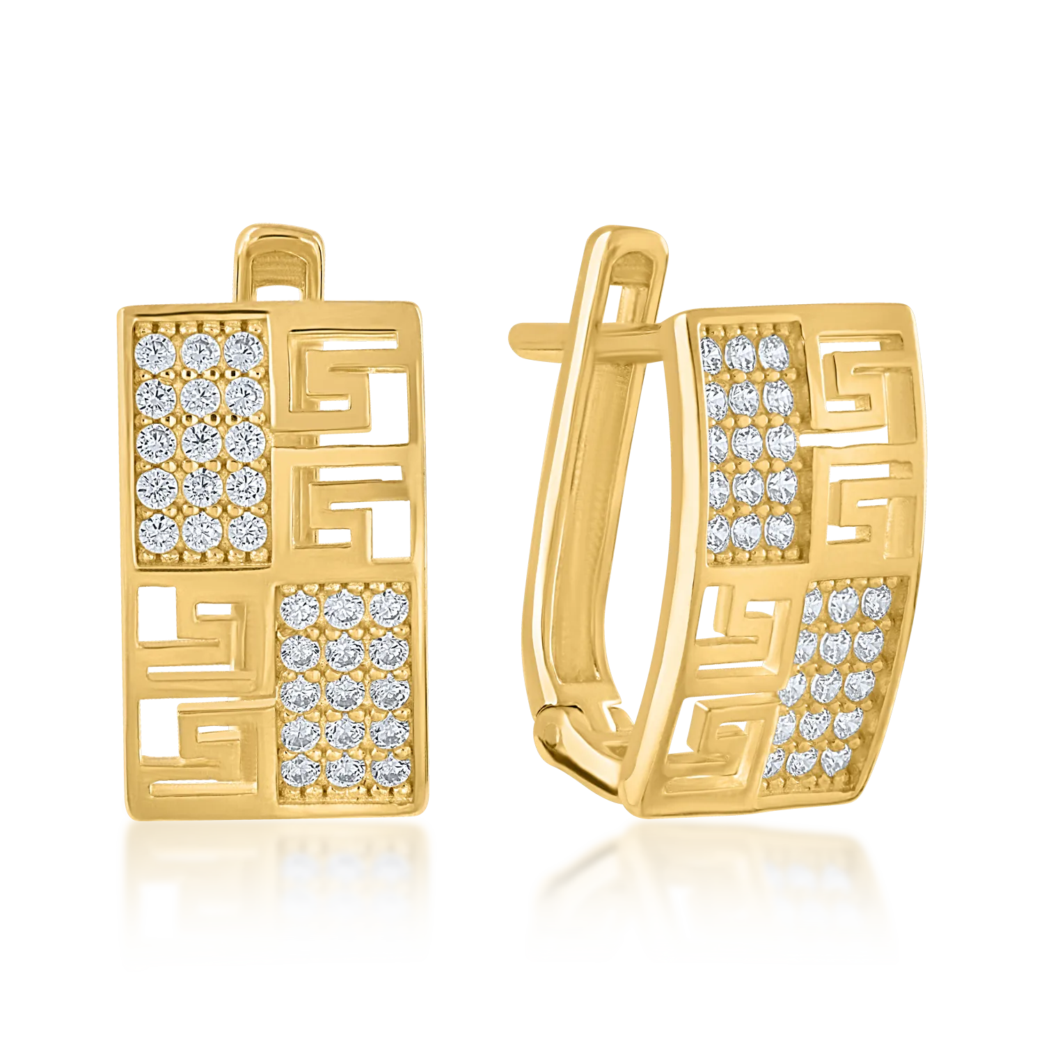Yellow gold earrings