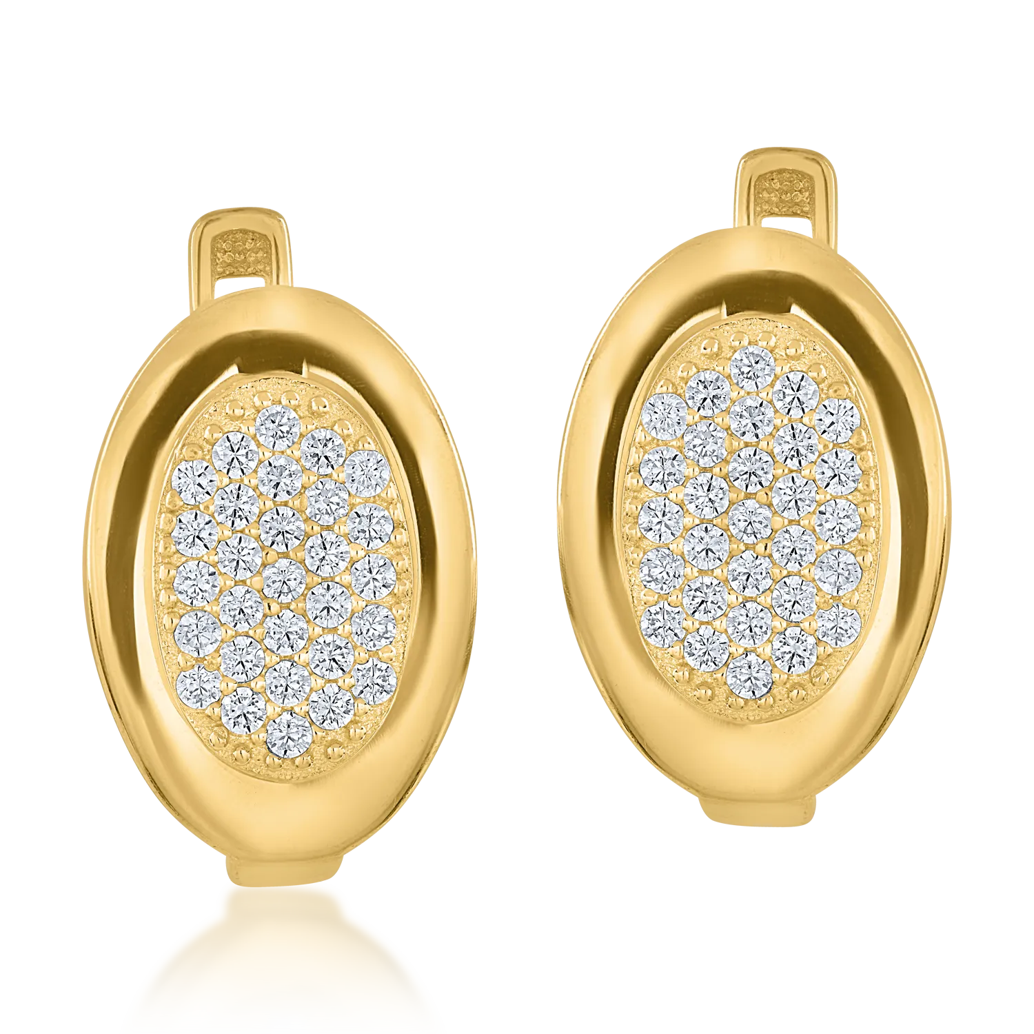 Yellow gold earrings