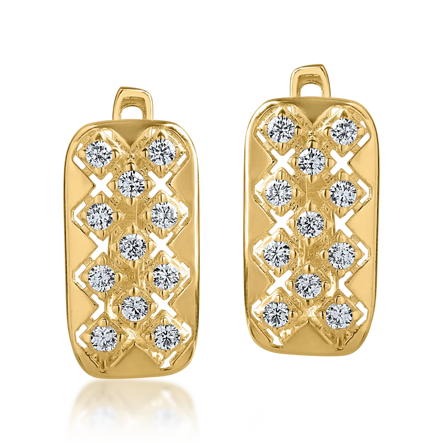 Yellow gold earrings