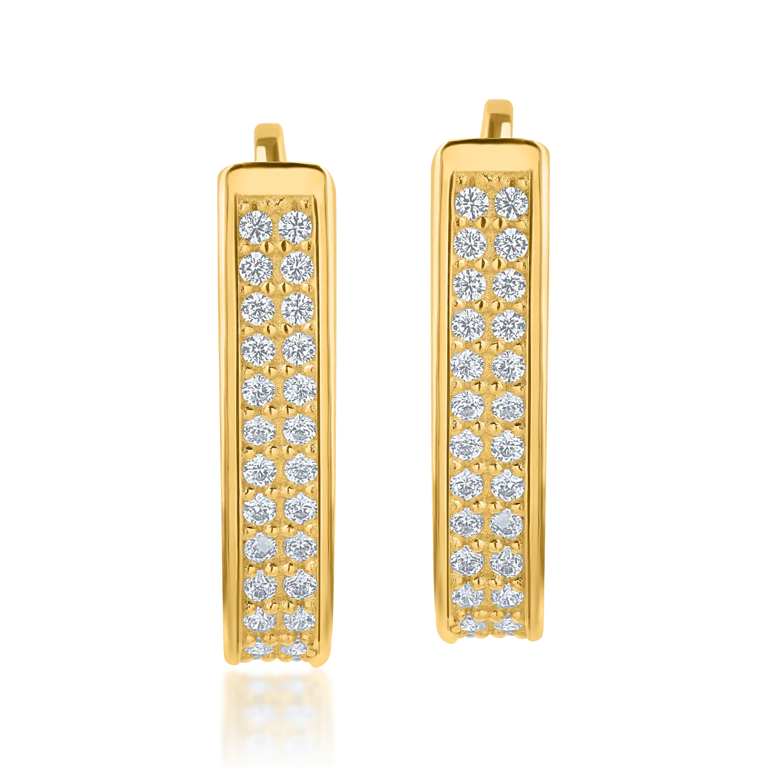 Yellow gold earrings