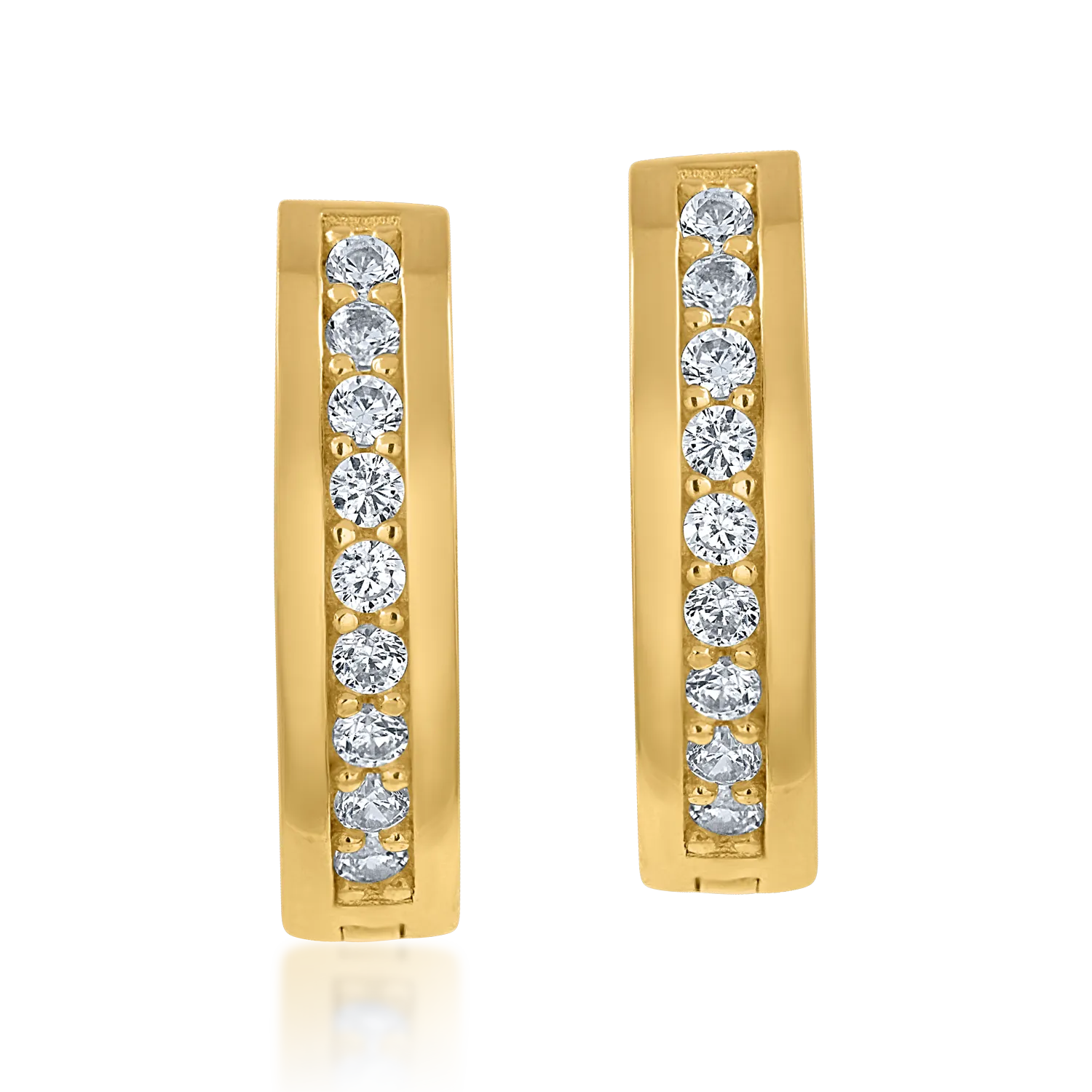 Yellow gold earrings