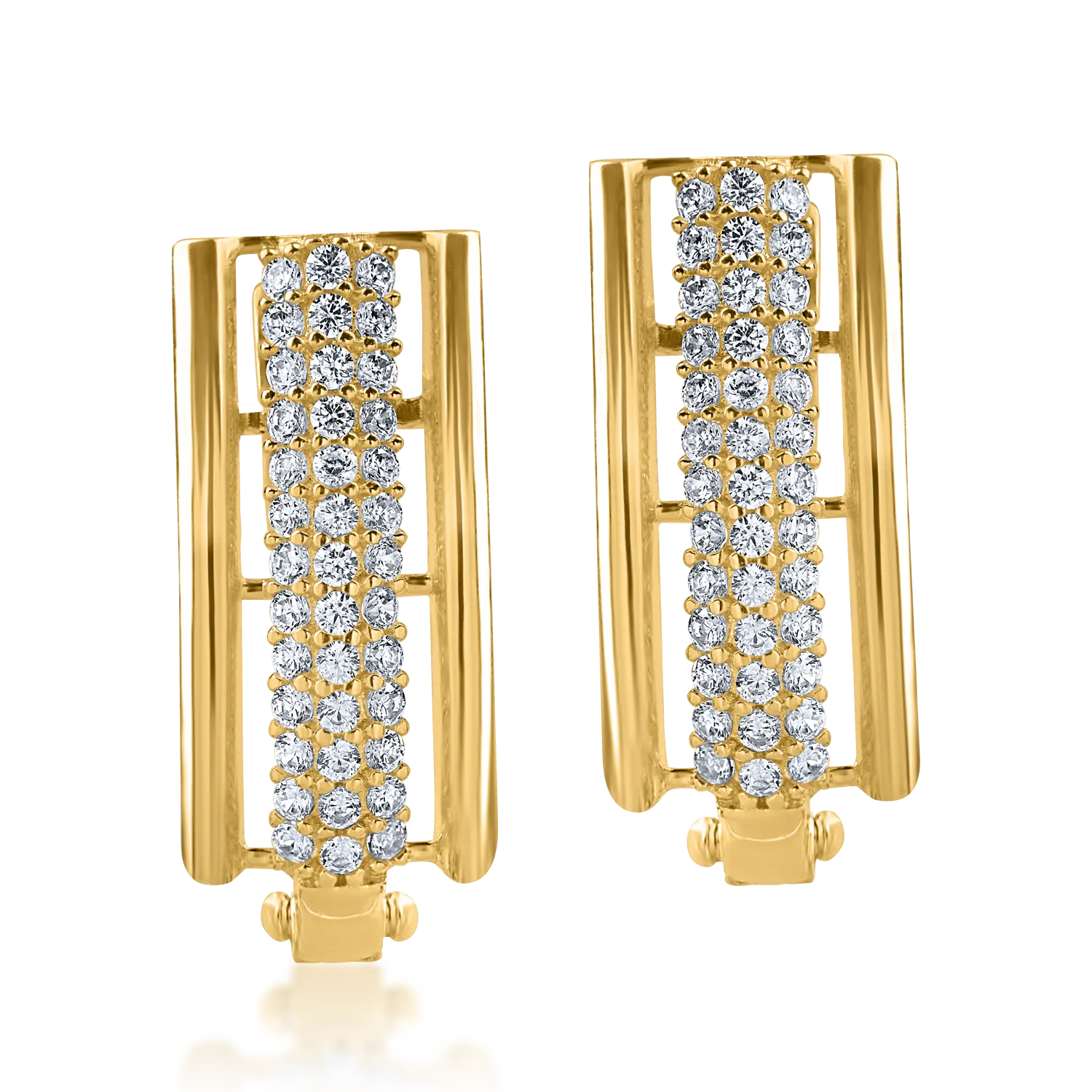 Yellow gold earrings