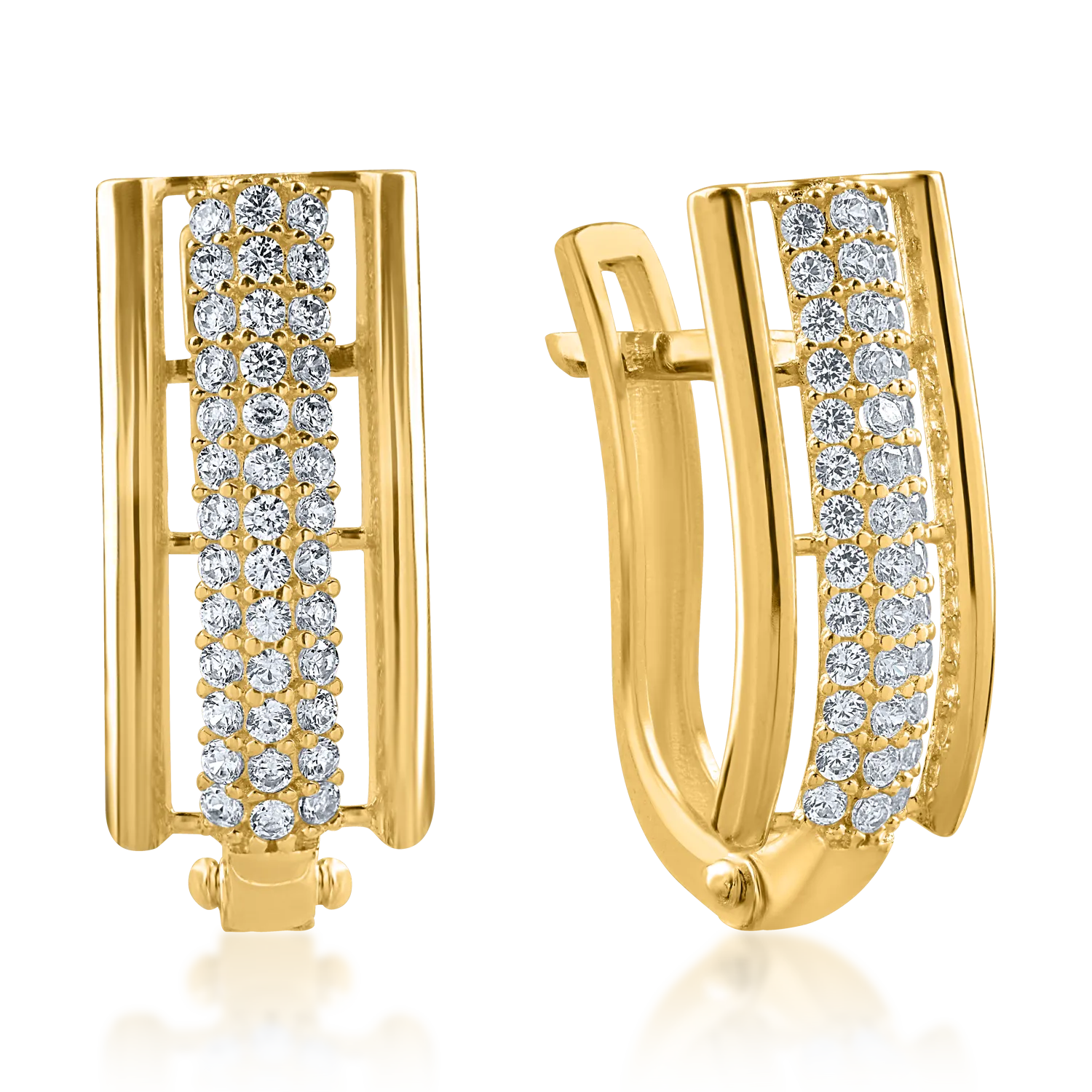 Yellow gold earrings