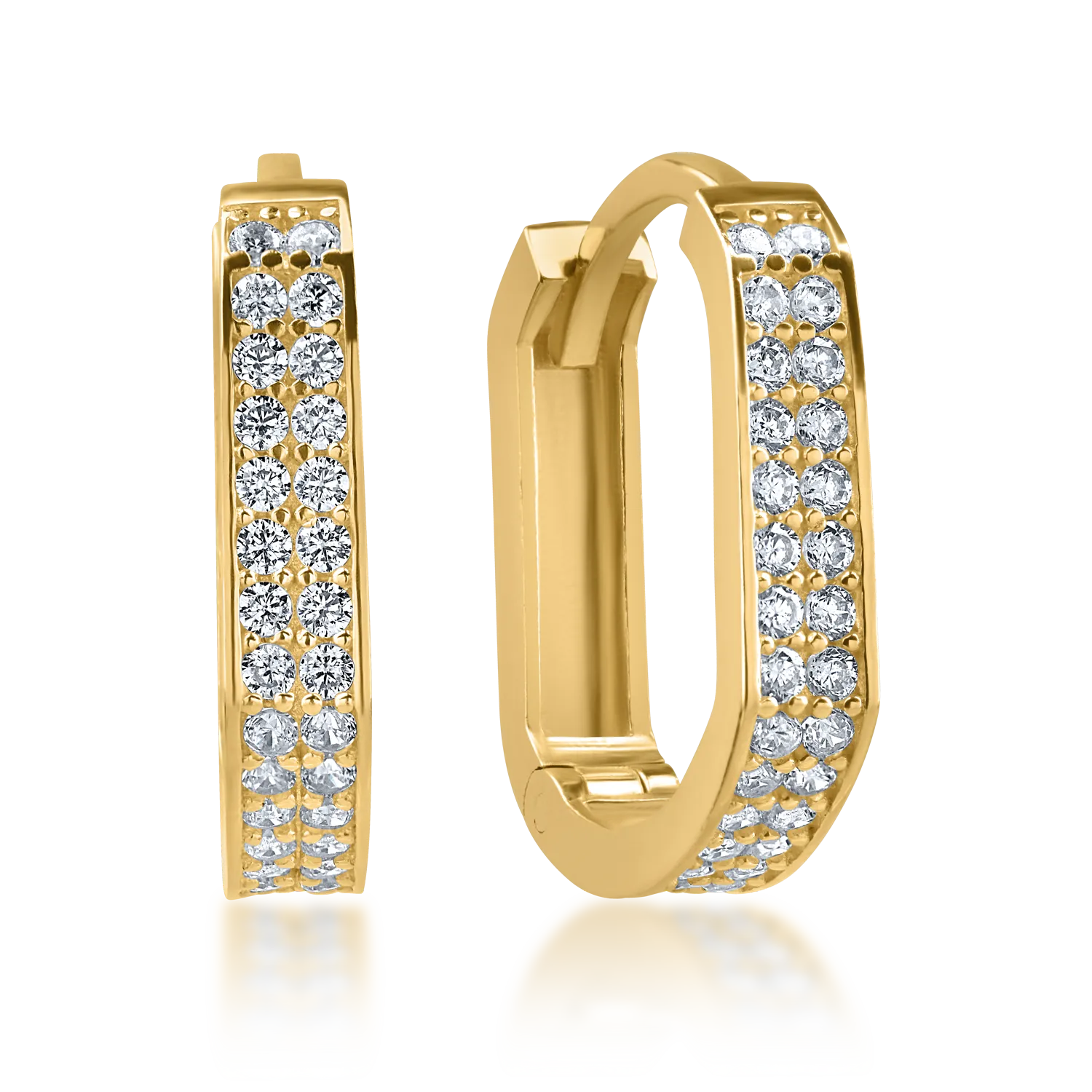 Yellow gold earrings