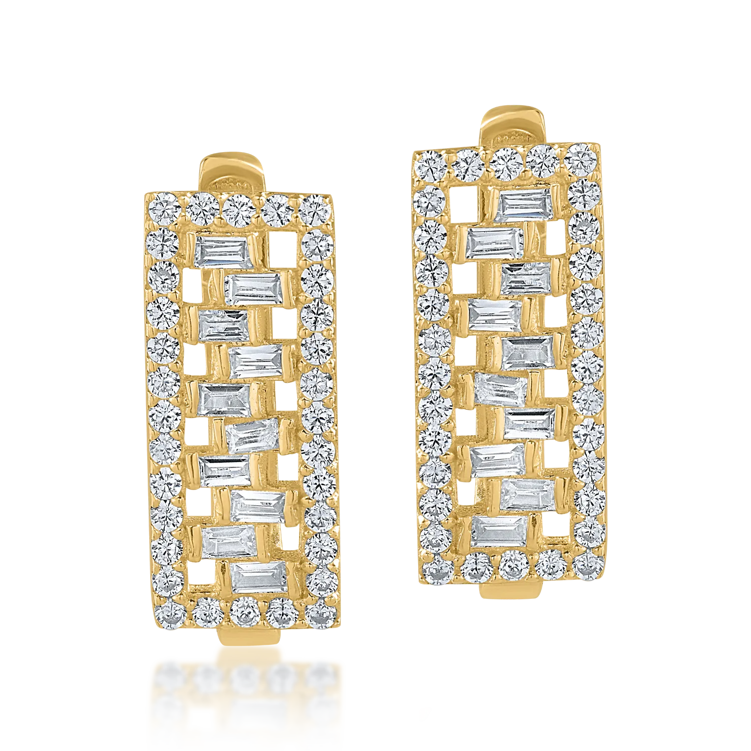 Yellow gold earrings