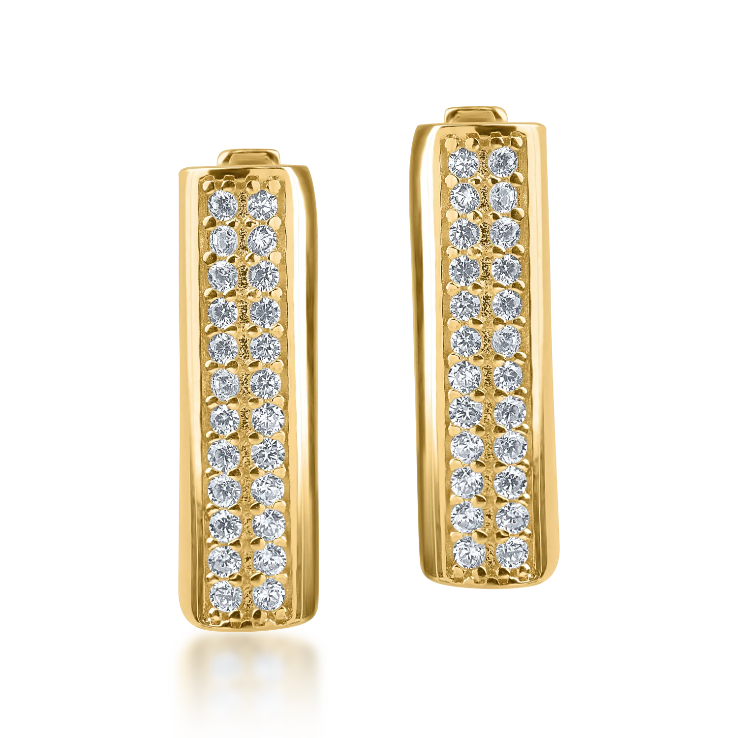 Yellow gold earrings