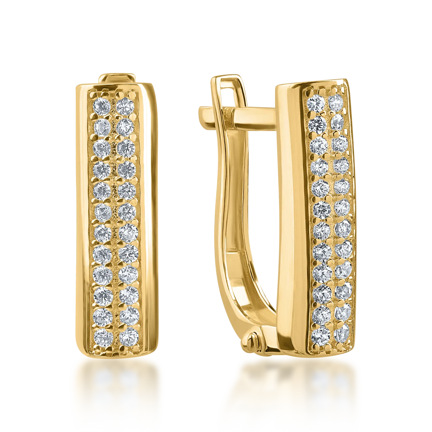 Yellow gold earrings