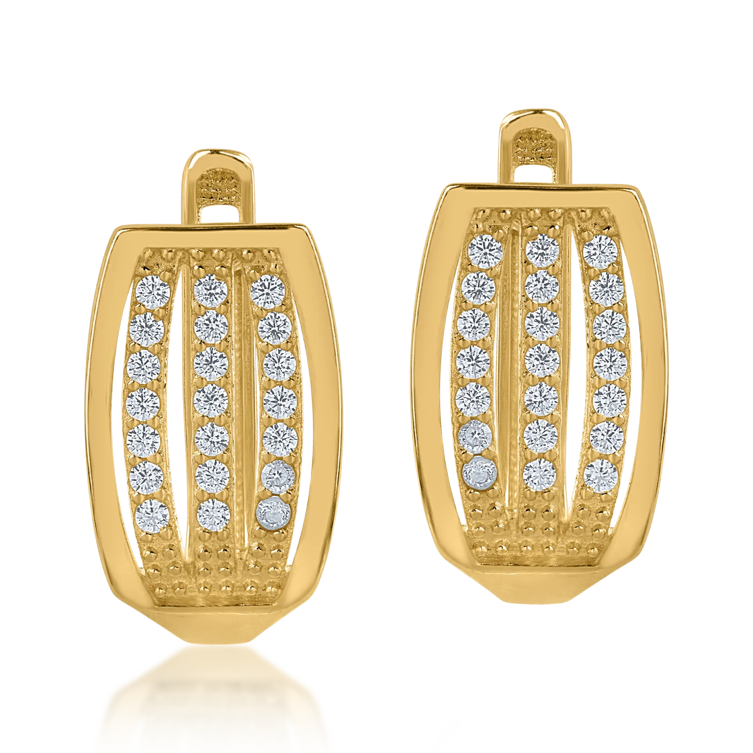 Yellow gold earrings