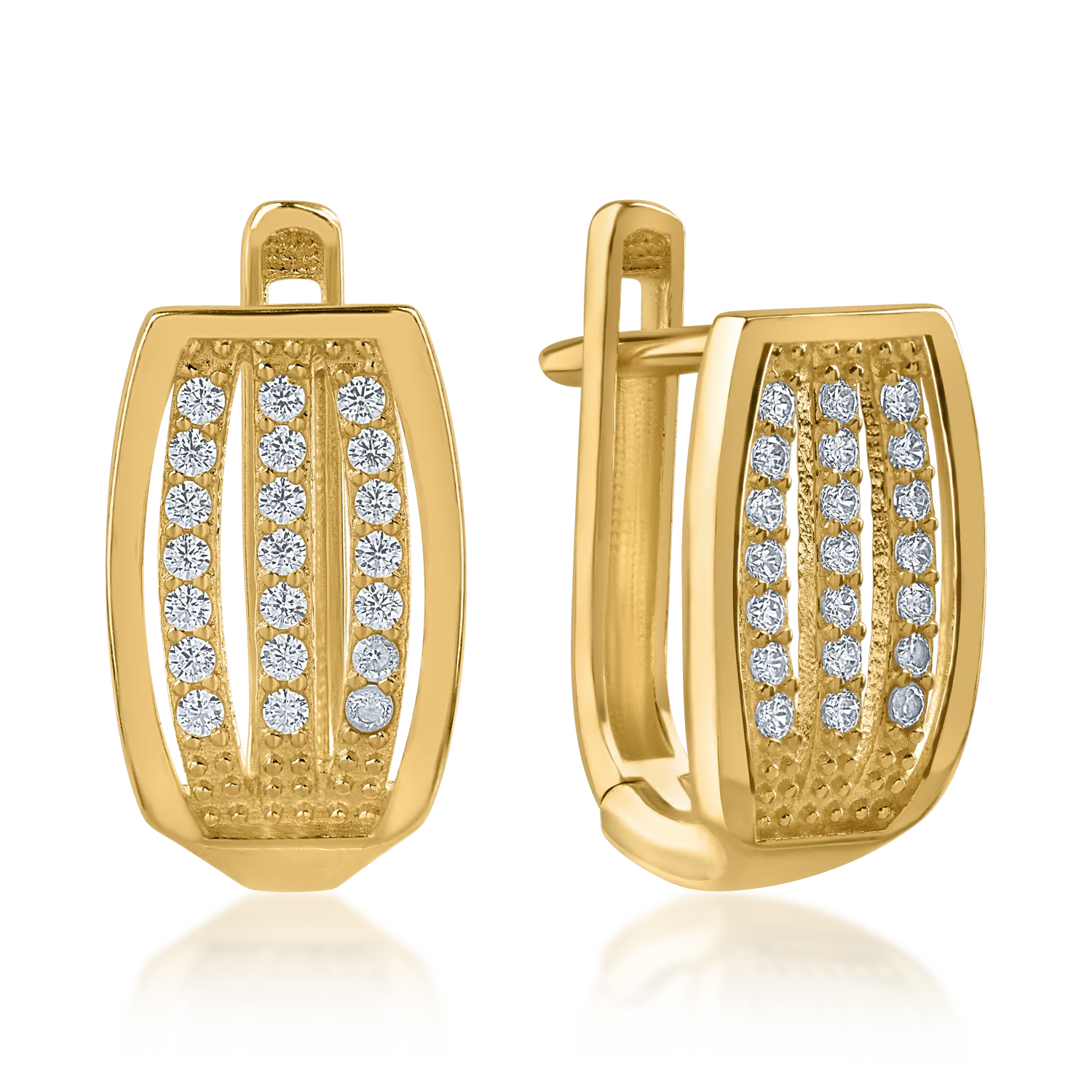 Yellow gold earrings