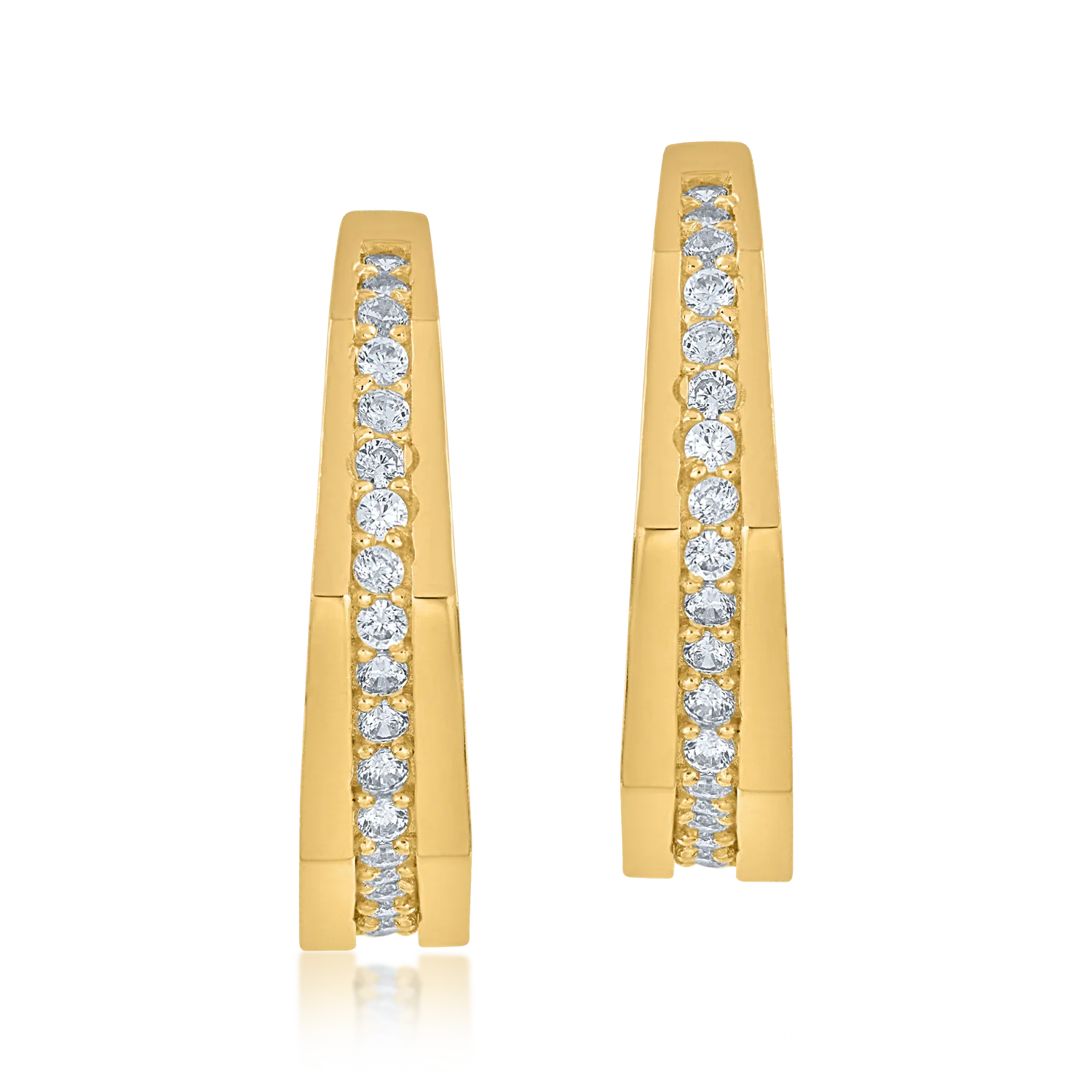 Yellow gold earrings