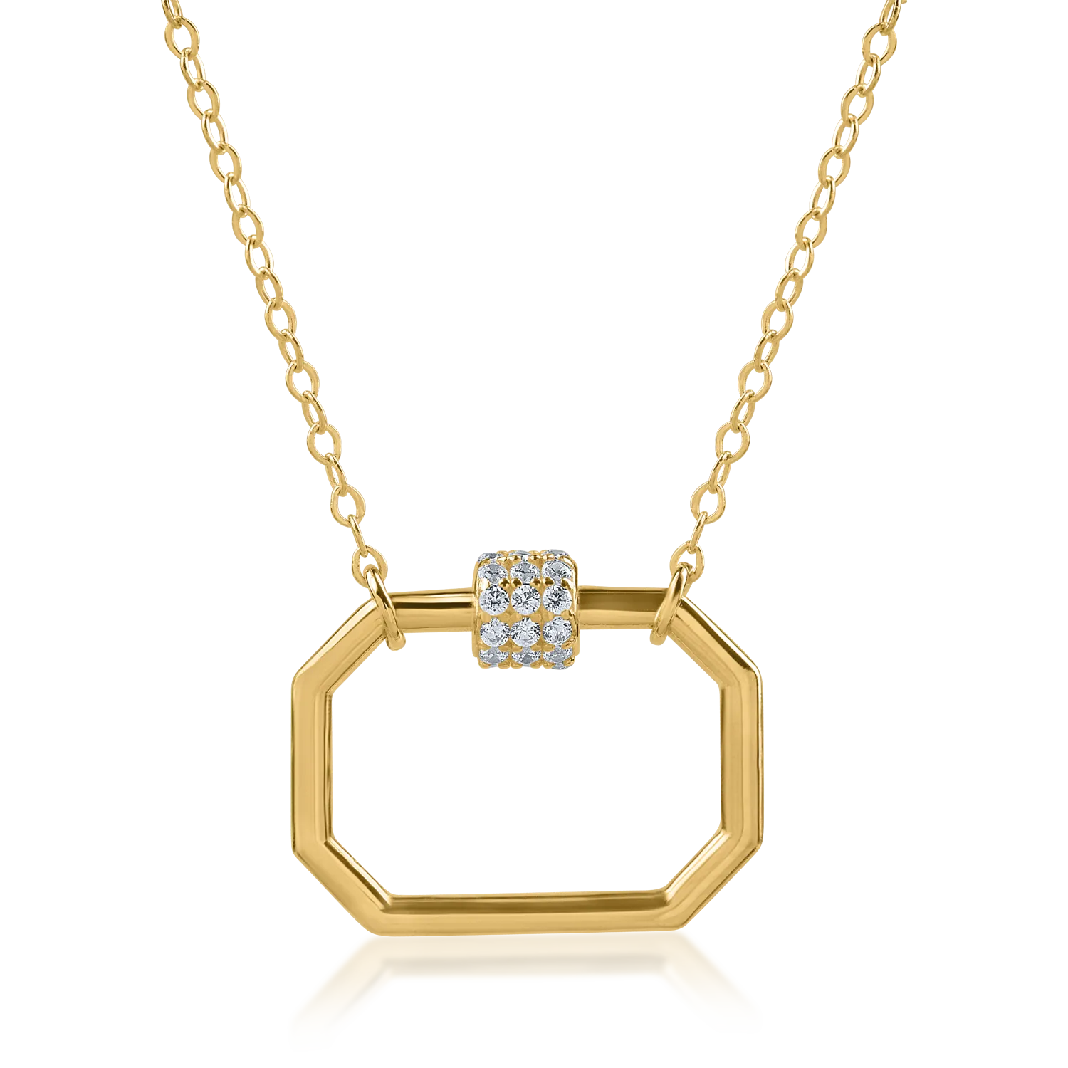 Yellow gold pendant necklace