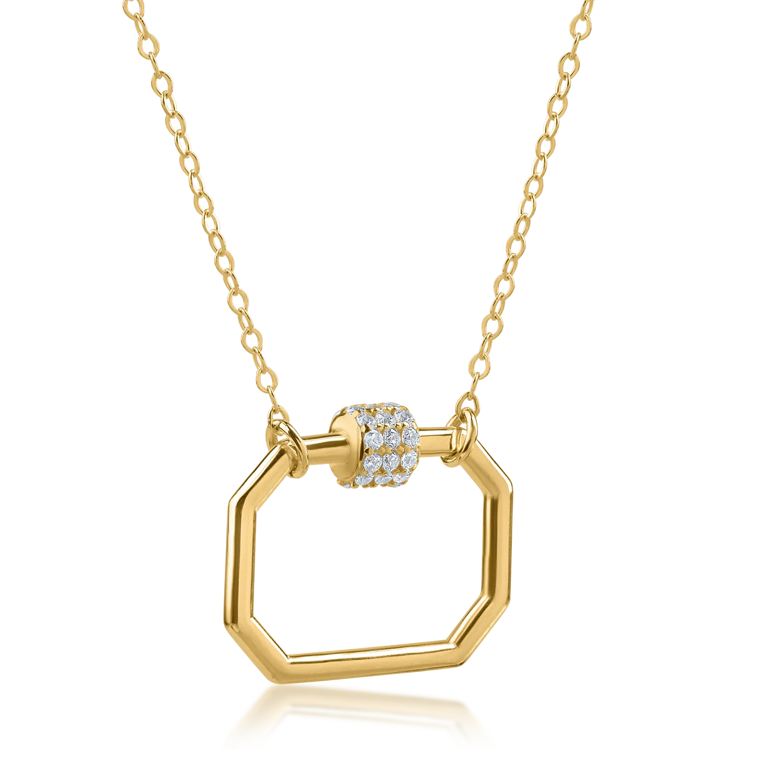 Yellow gold pendant necklace