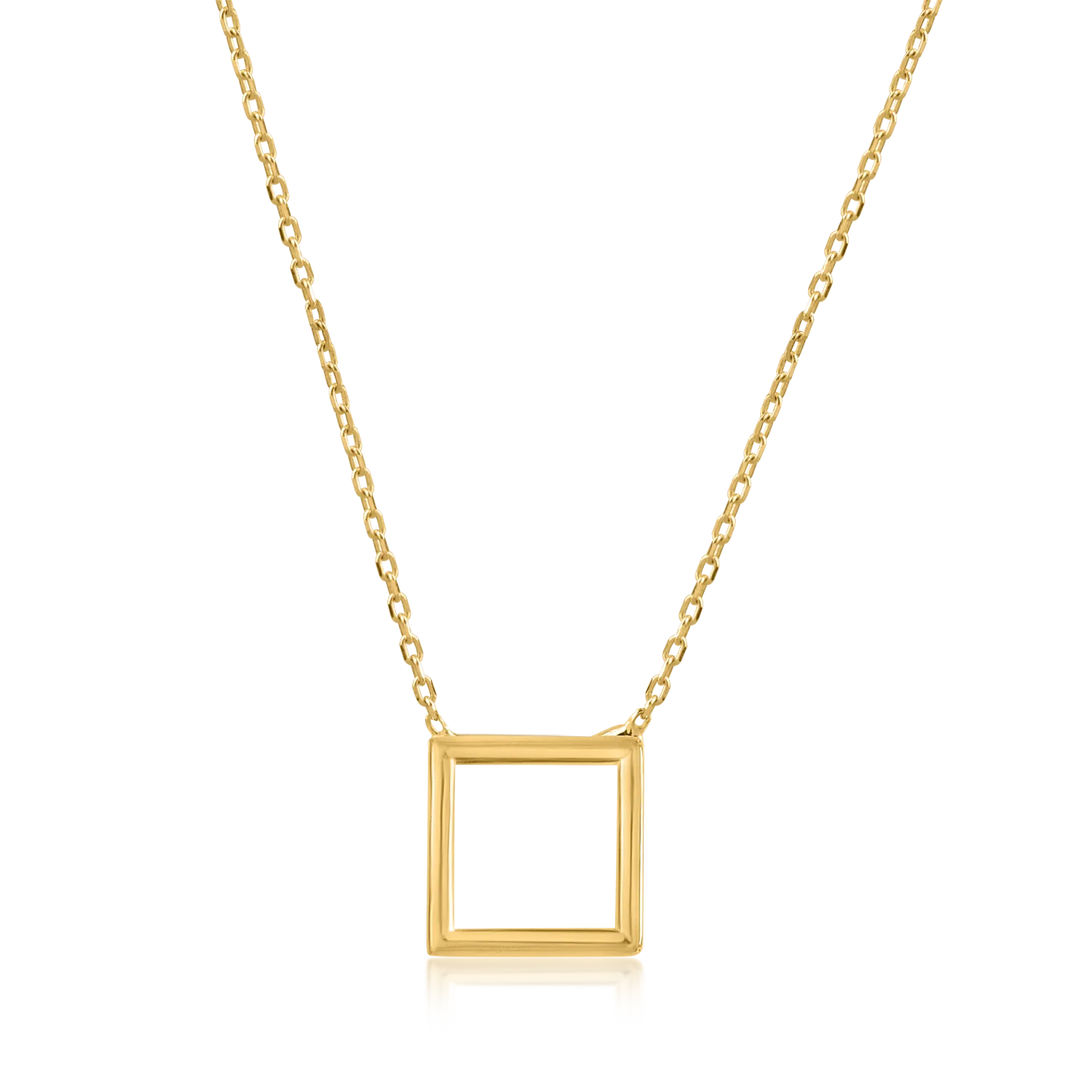 Yellow gold pendant necklace