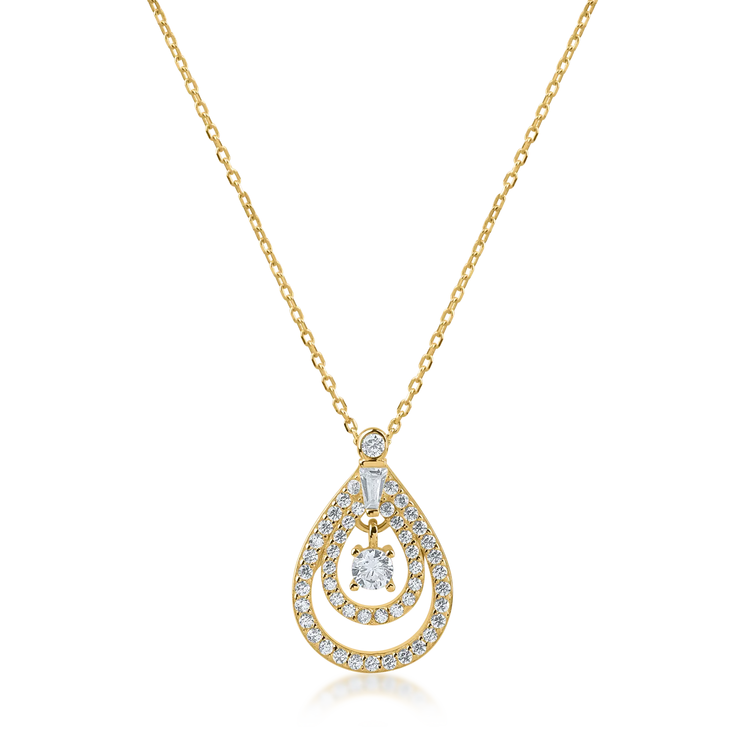 Yellow gold pendant necklace