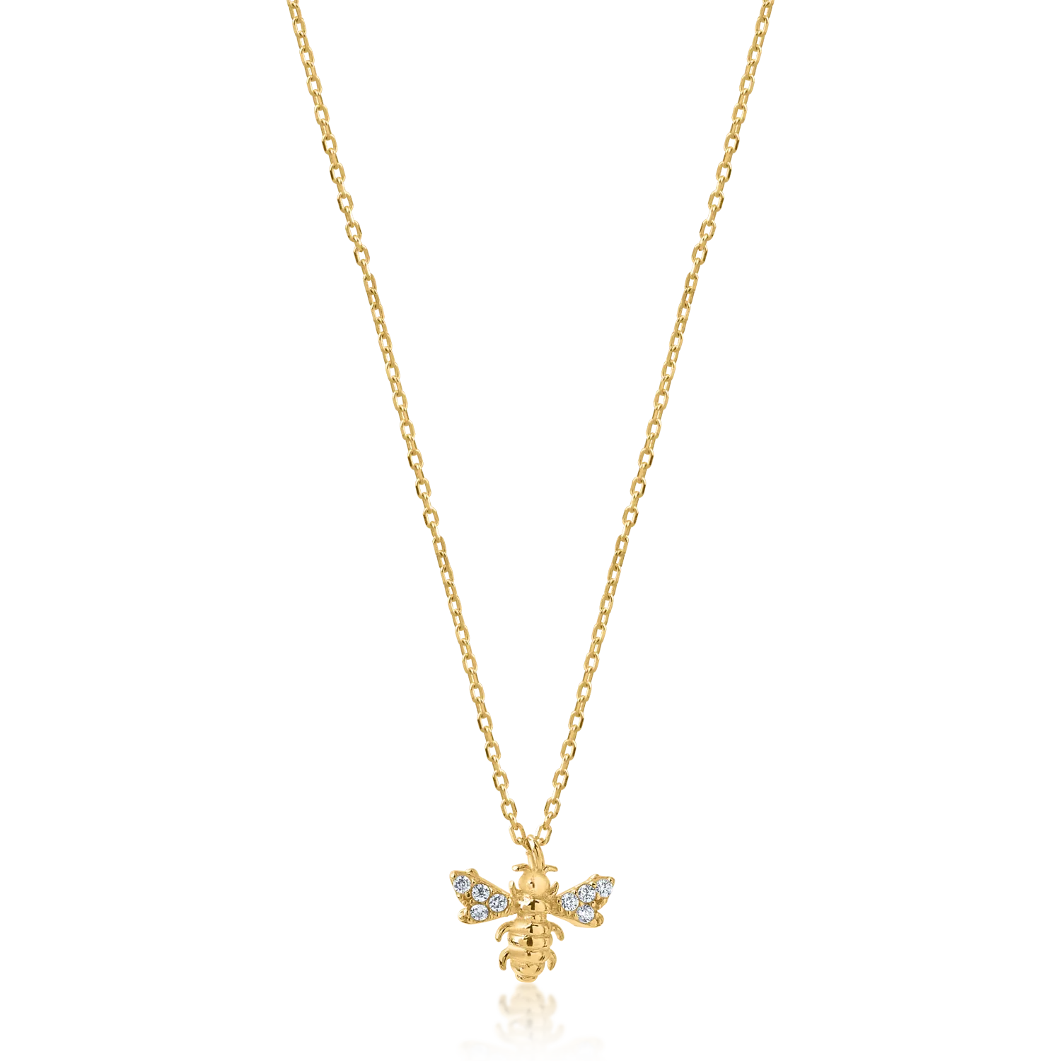 Yellow gold pendant necklace