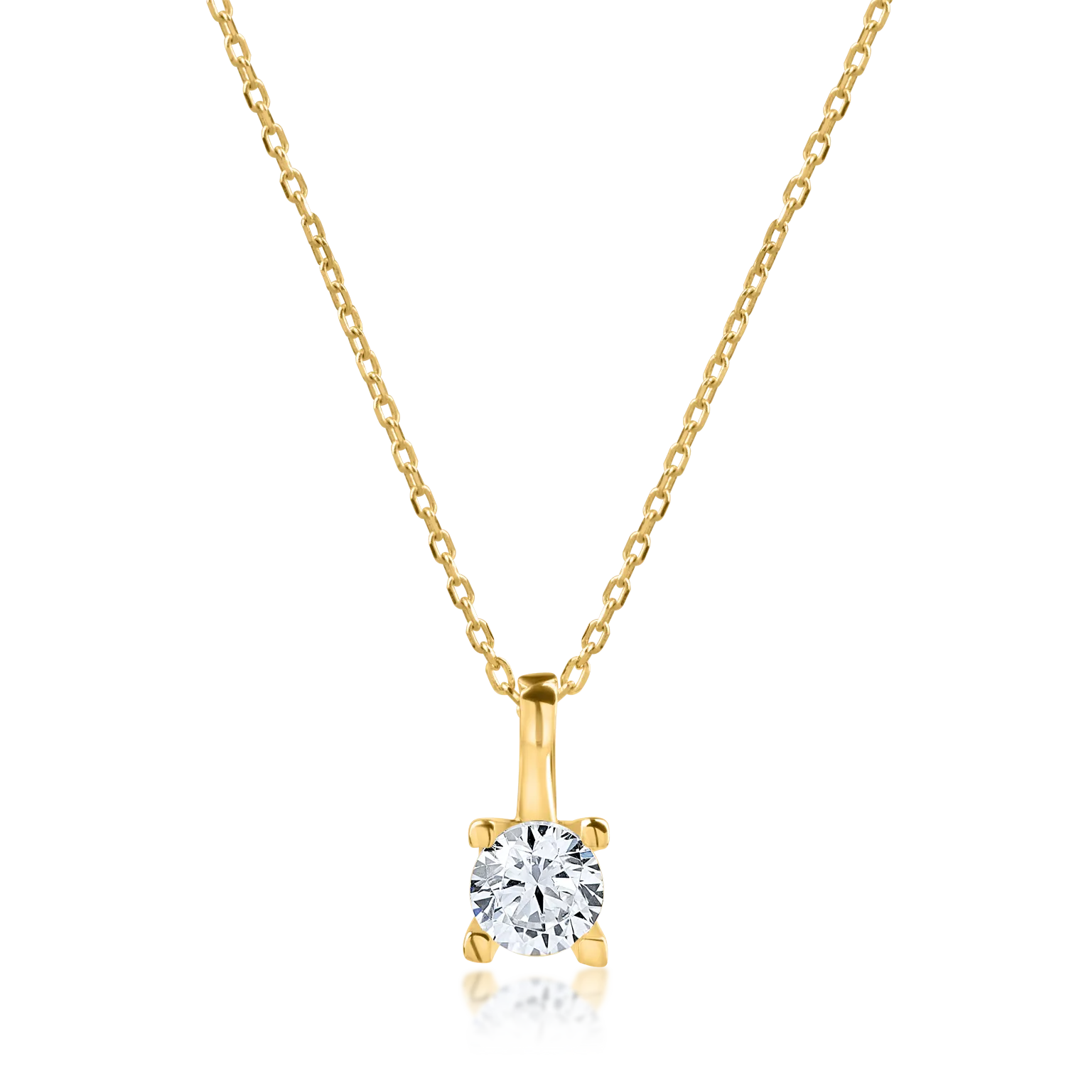 Yellow gold pendant necklace