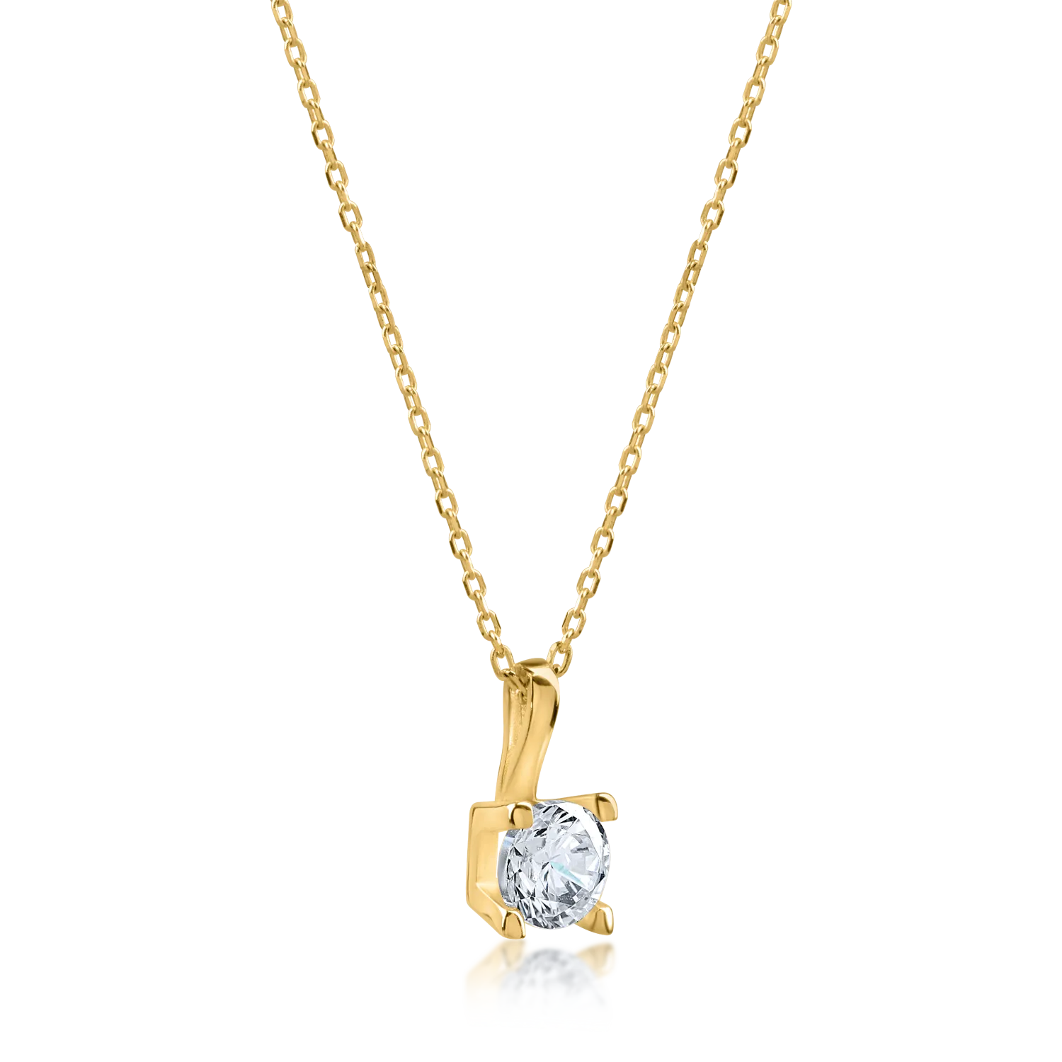 Yellow gold pendant necklace